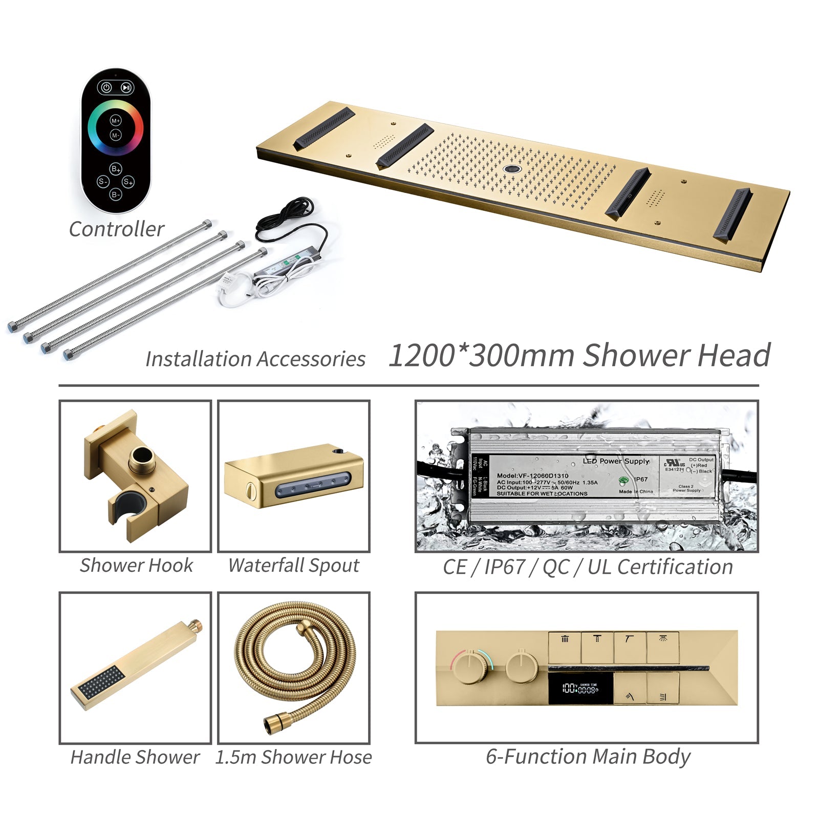 ALLURE|47" COMPLETE LUXURY SHOWER SYSTEM