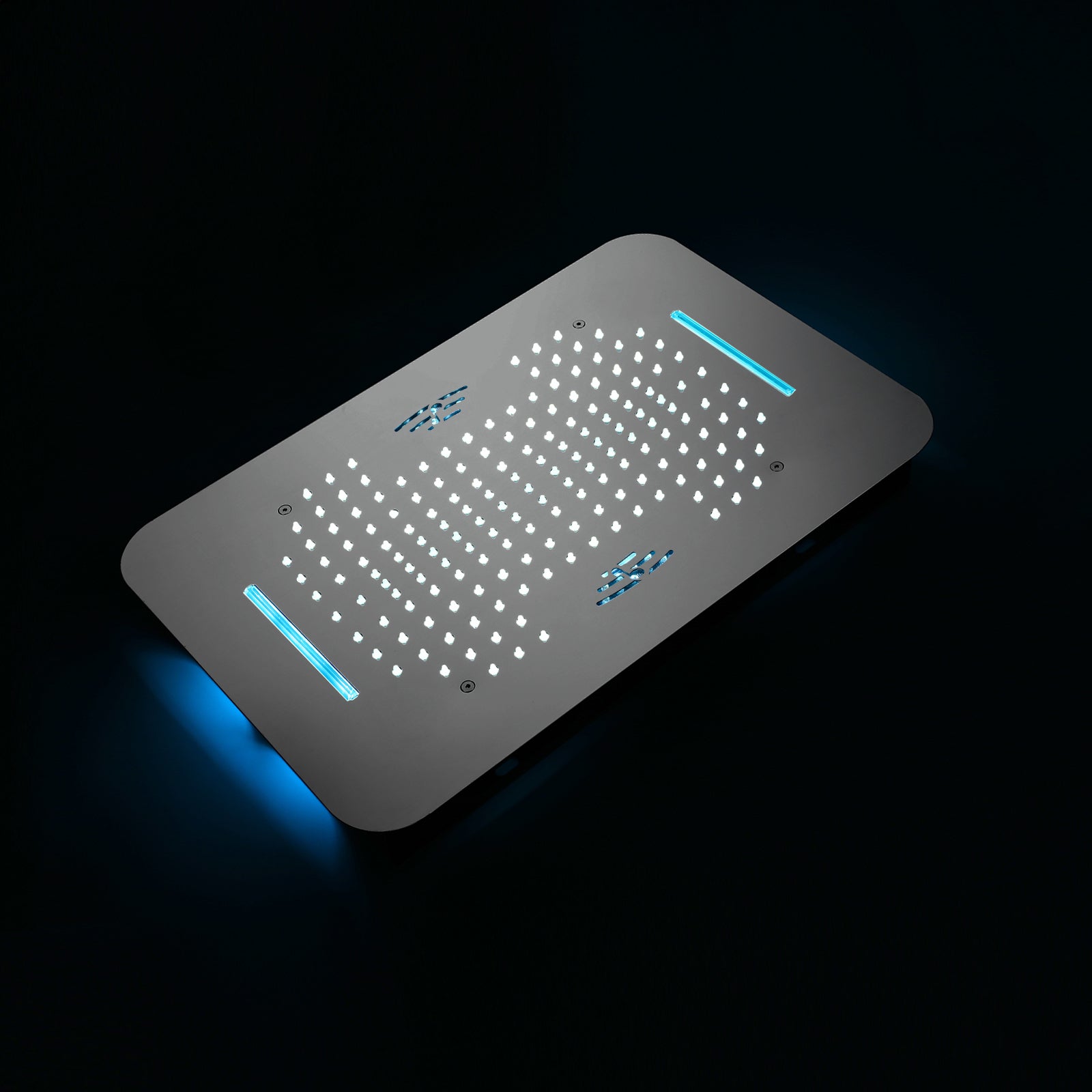 NEBRASKA| 23"Ceiling Mounted Complete Thermostatic LED Music Shower System 4 Body Jets