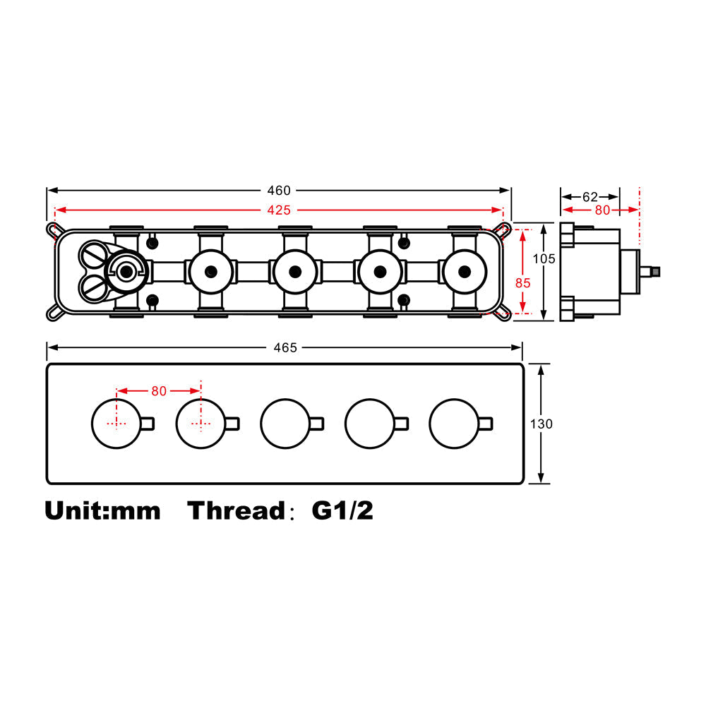 23"  Gold Complete Shower set Rain & Waterfall Functions. 2 Bluetooth Speakers 64 Colors LED lights , 6 Relaxing  Muscles Body Jets, Hand shower & Spouts.