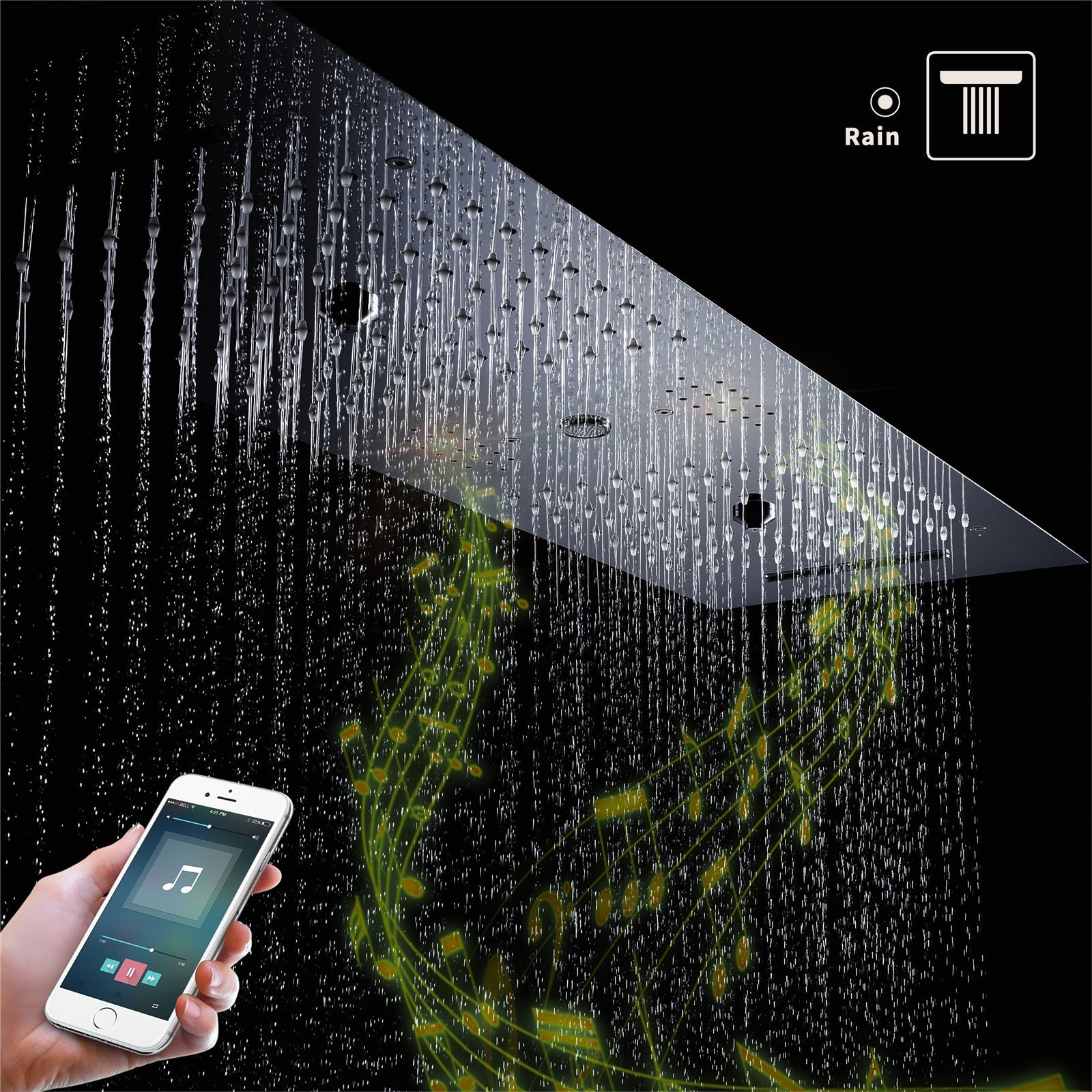 AVALANCHE|36IN COMPLETE SHOWER SYSTEM 6 FUNCTIONS DIGITAL VALVE