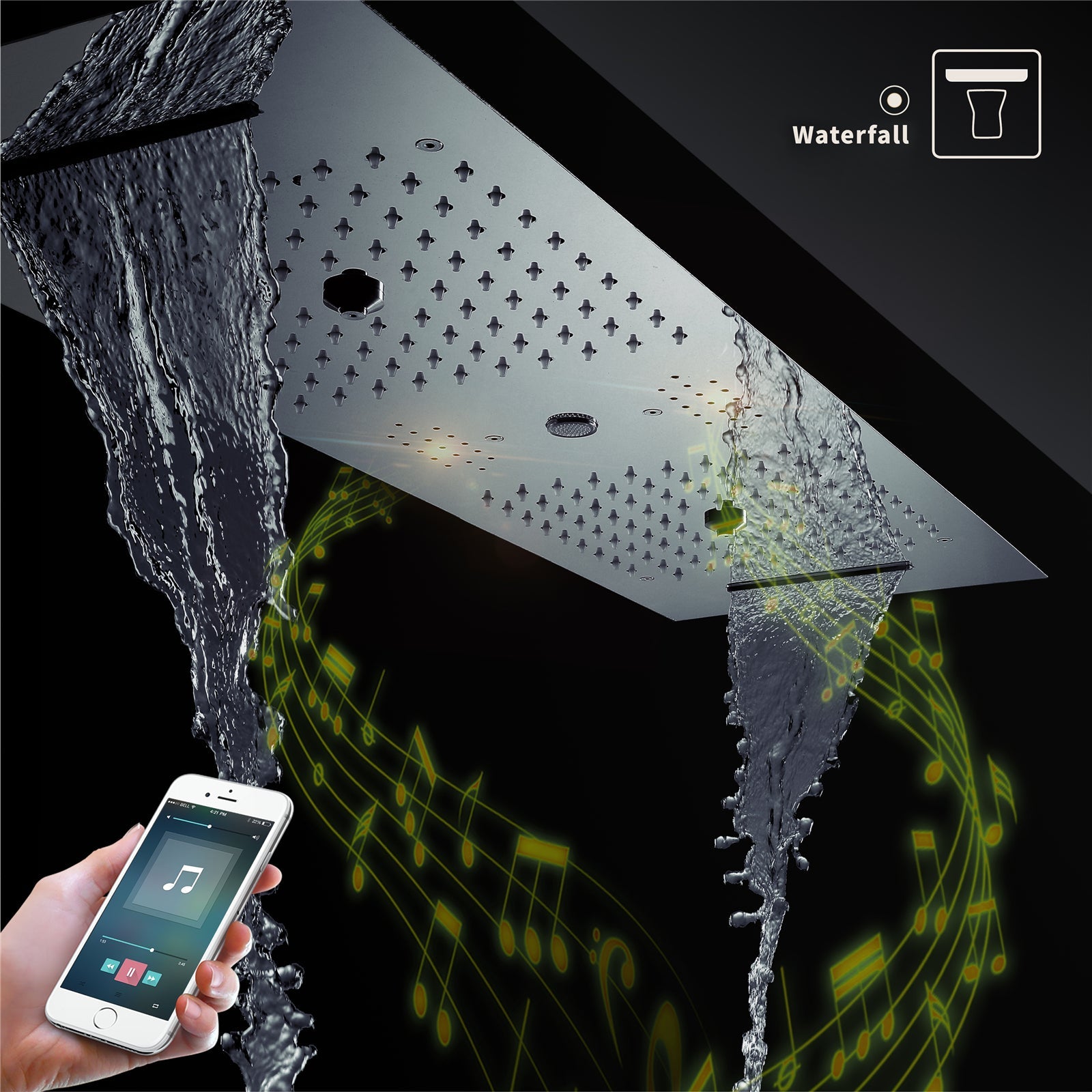 AVALANCHE|36IN COMPLETE SHOWER SYSTEM 6 FUNCTIONS DIGITAL VALVE