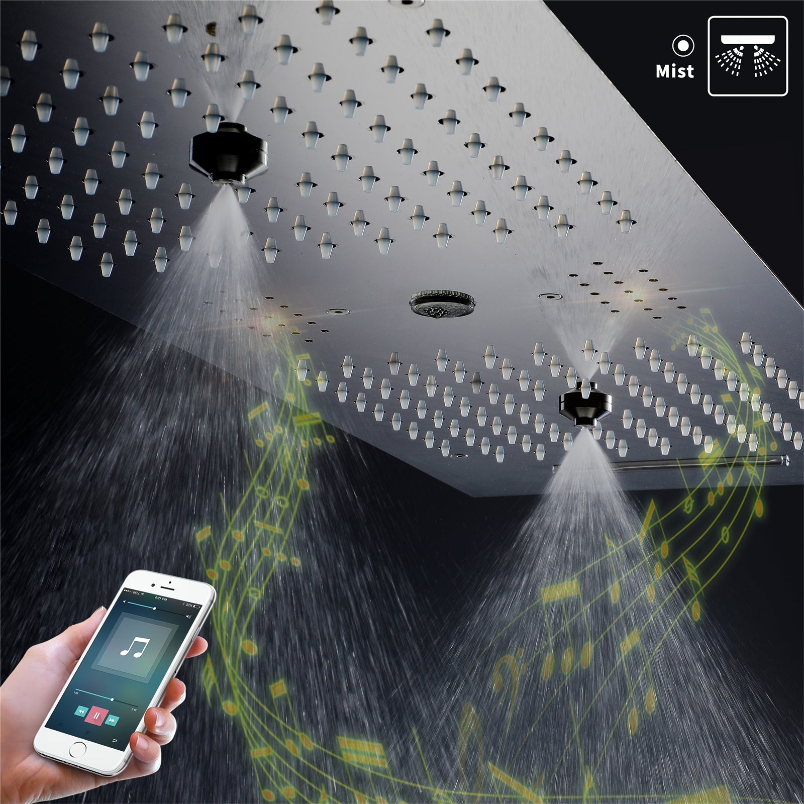 AVALANCHE|36IN COMPLETE SHOWER SYSTEM 6 FUNCTIONS DIGITAL VALVE