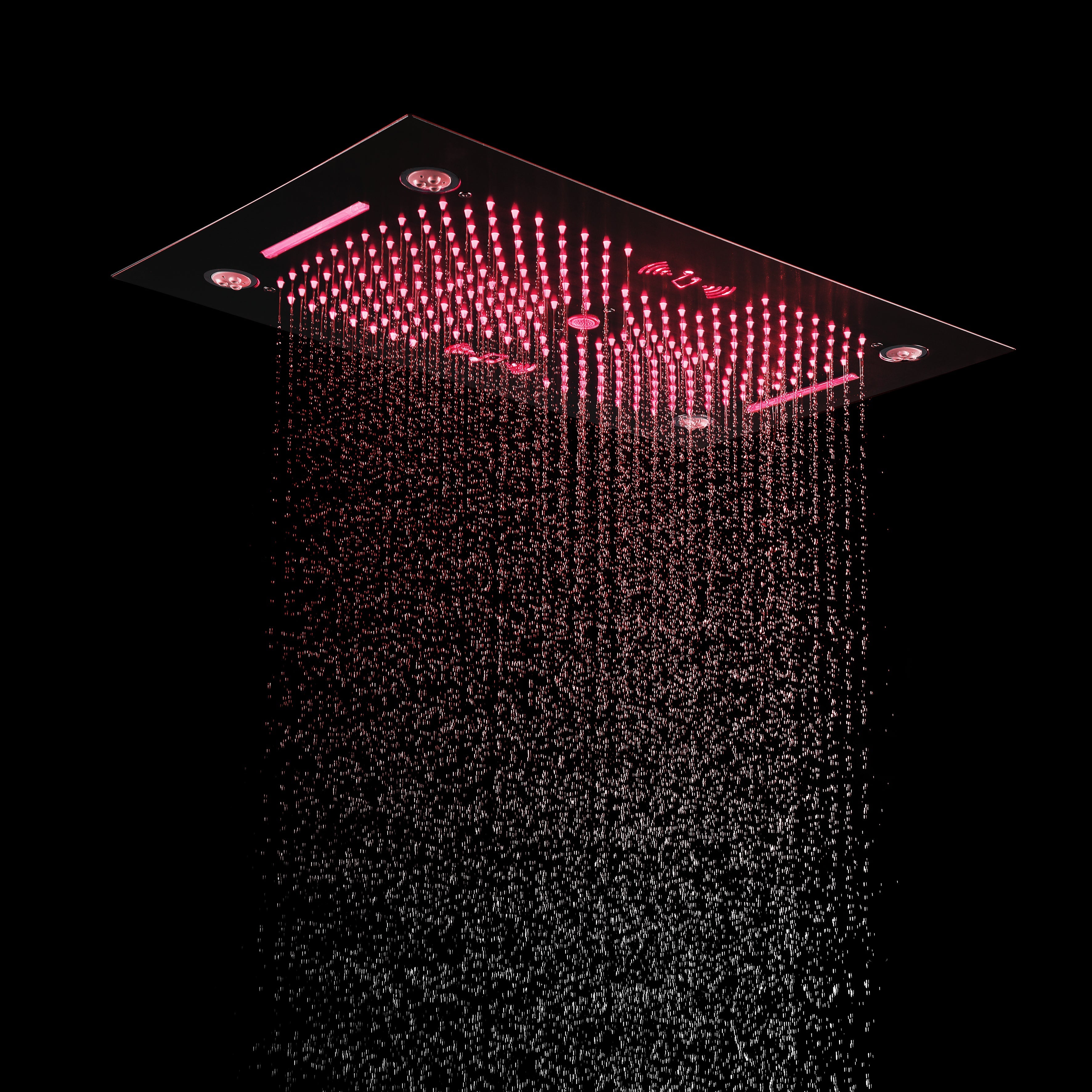 HAVASU| 28" COMLETE LED MUSIC  SHOWER SYSTEM RAINFALL WATERFALL 6 BODY JETS SHOWER SET