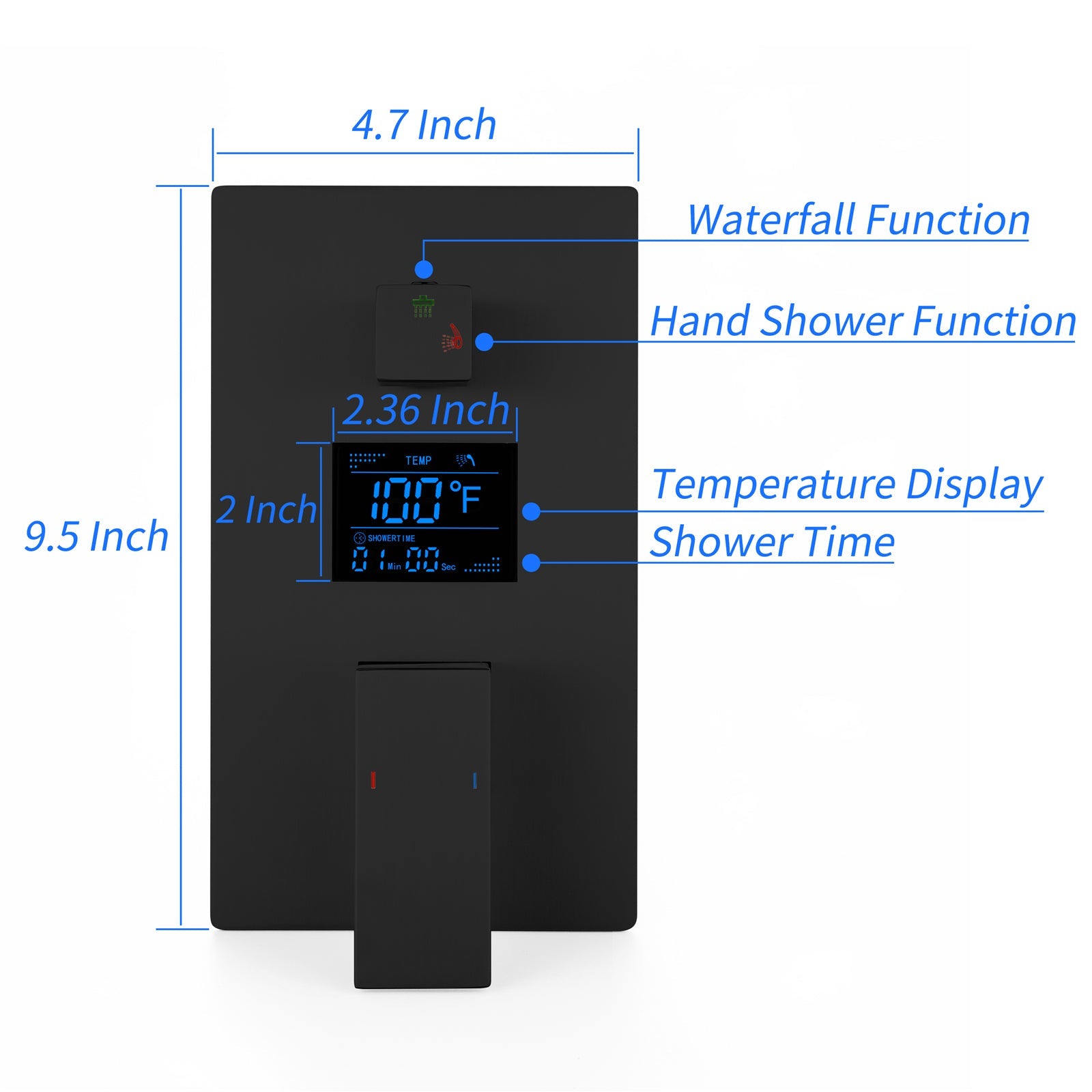 VENTURA|16" COMPLETE WATERFALL SHOWER SYSTEM