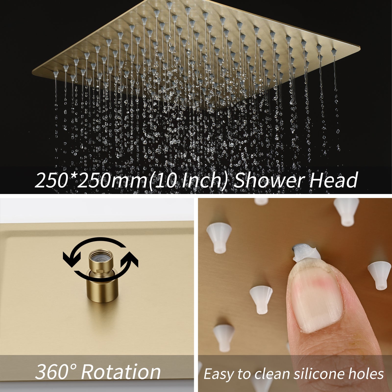 CANARY|22"COMPLETE SHOWER SYSTEM LED MUSIC SHOWER SYSTEM WITH BODY JETS