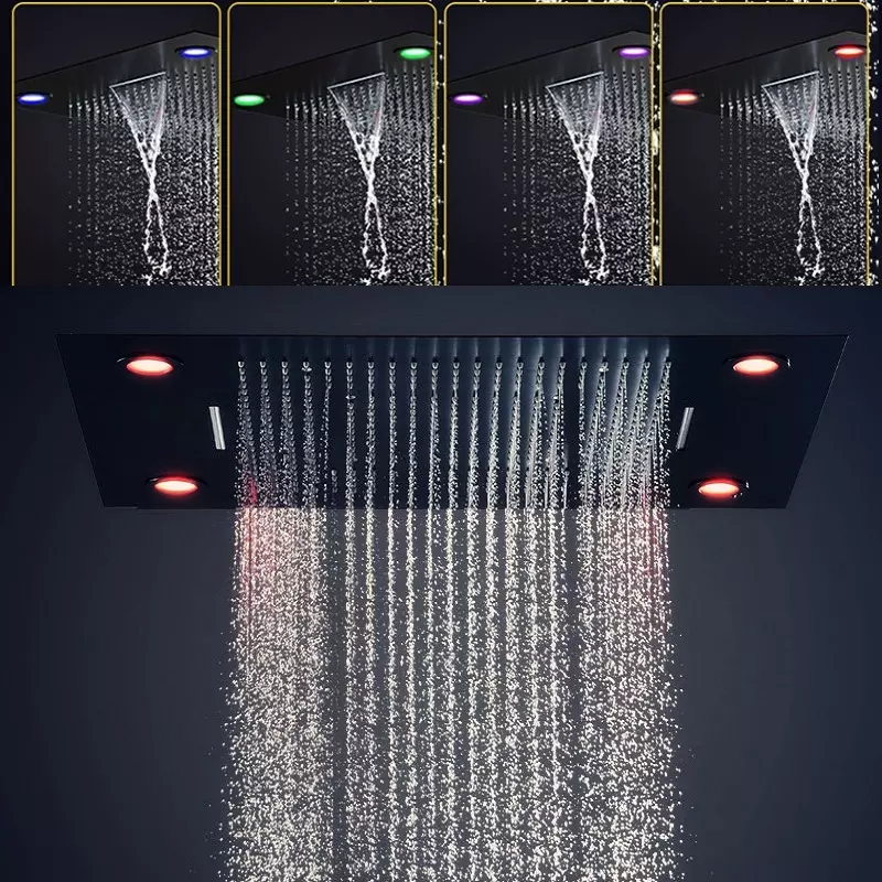 ASPEN 31" Complete Luxury LED Music Shower Set Rain Waterfall Mist Spray Functions