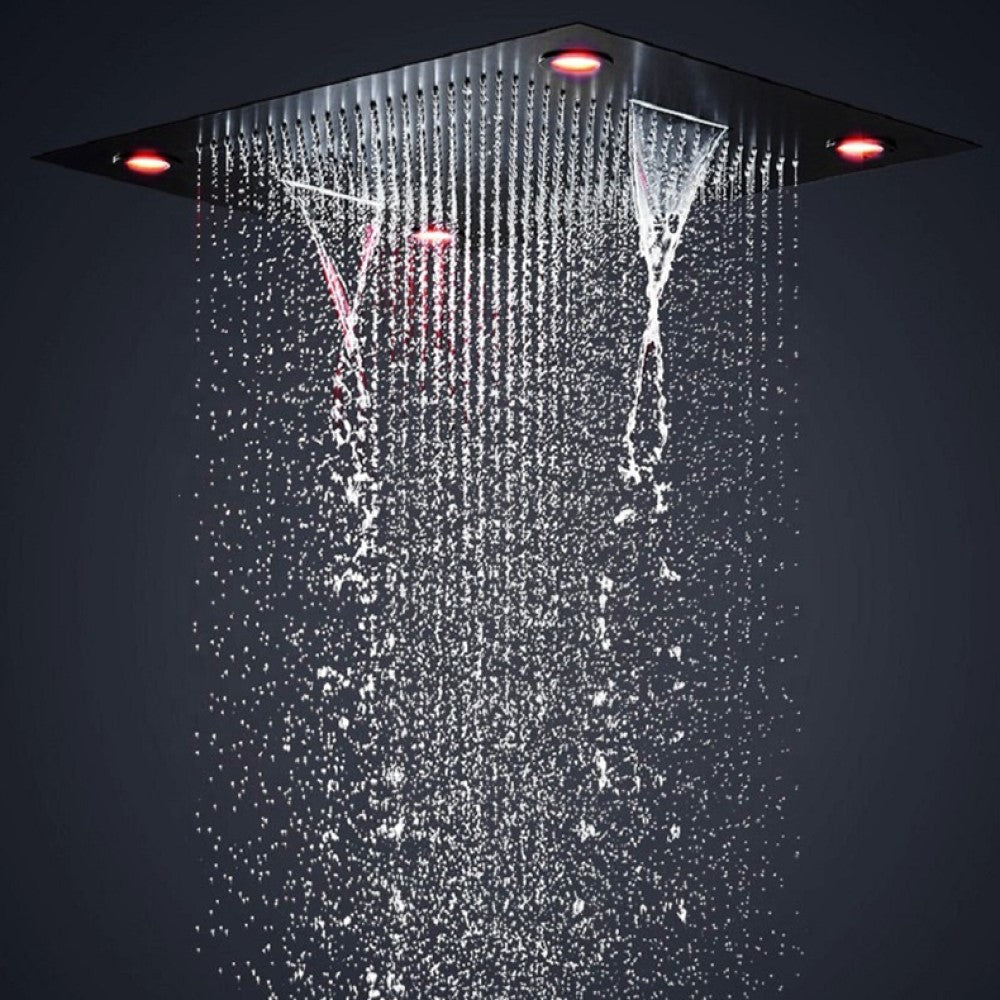 ASPEN 31" Complete Luxury LED Music Shower Set Rain Waterfall Mist Spray Functions