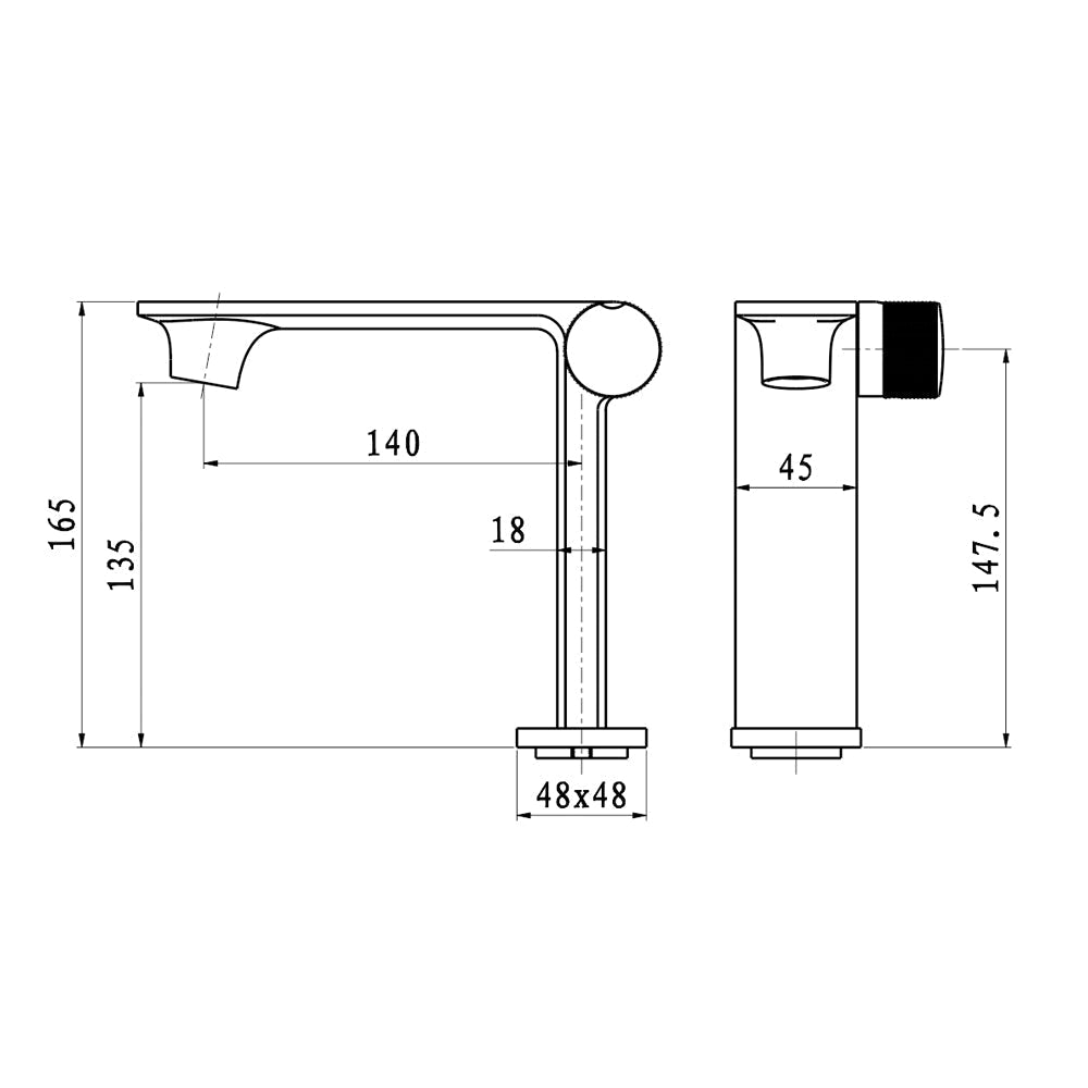 Avery| Single hole knob handle bathroom sink faucet