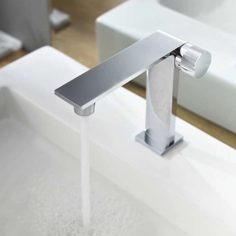 Avery| Single hole knob handle bathroom sink faucet