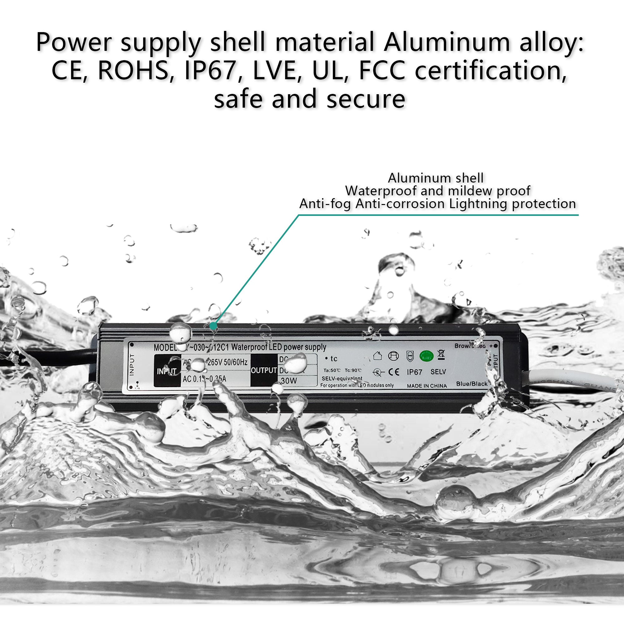 Colorado|36"X 16" In Dual Showerhead 7 Functions Complete Led Music Shower System 6 Body Jets 2x Wall Mounted Rainfall Showerhead
