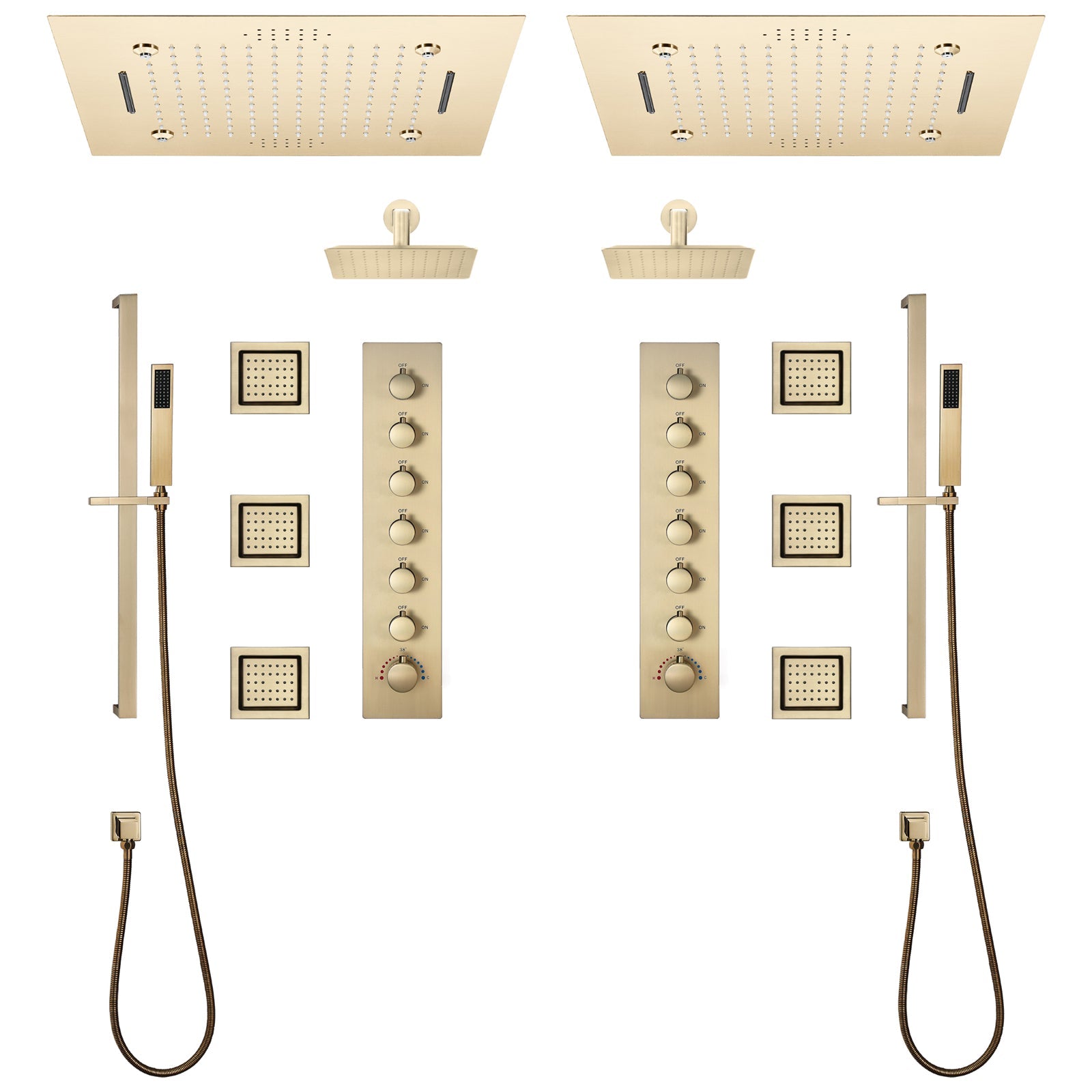 ENCORE|COMPLETE LUXURY DUAL SHOWERHEAD LED MUSIC SHOWER SYSTEM