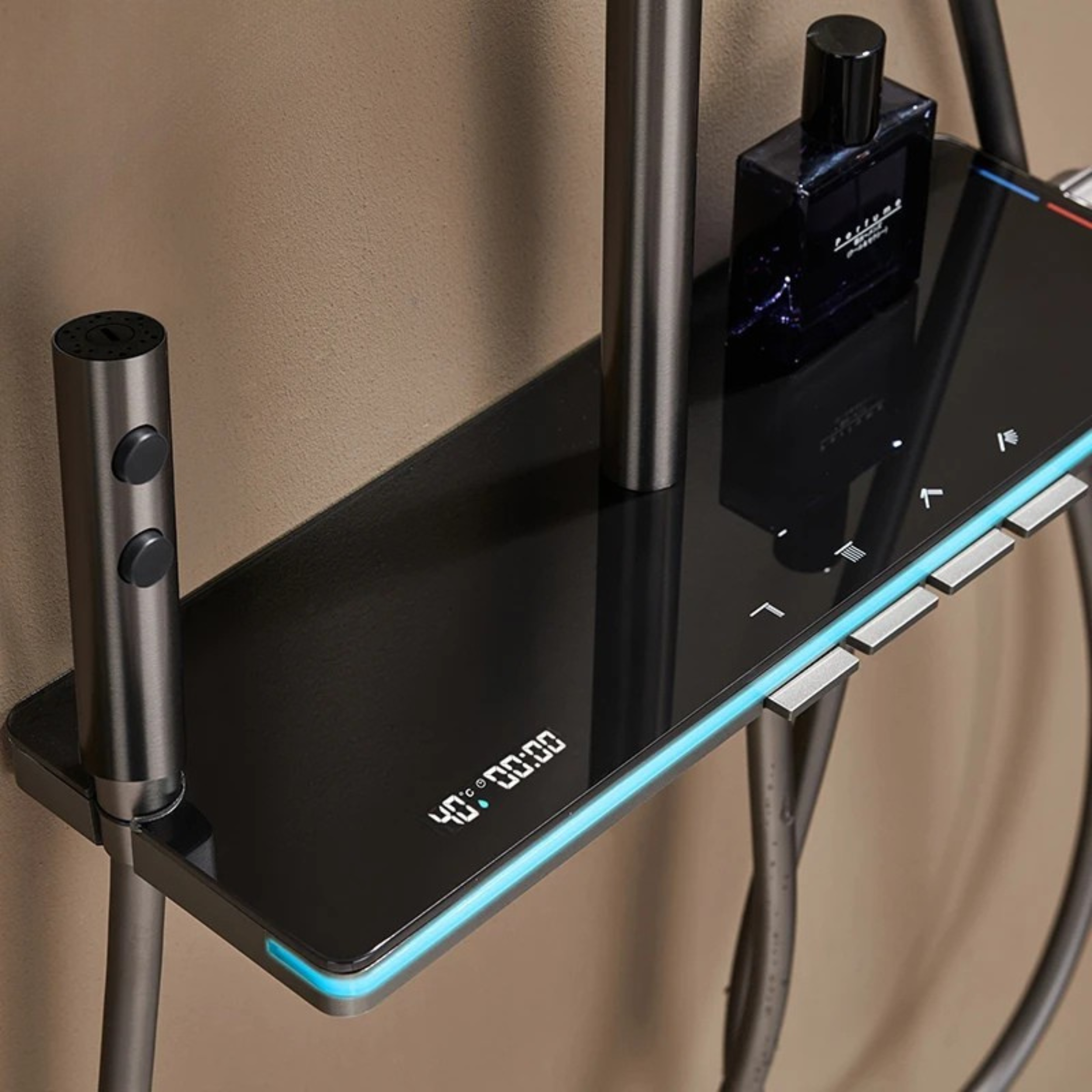 LED Digital Shower System – Modern Rainfall Mixer Faucet Set with Temperature Display | All-in-One Bathroom Shower Set