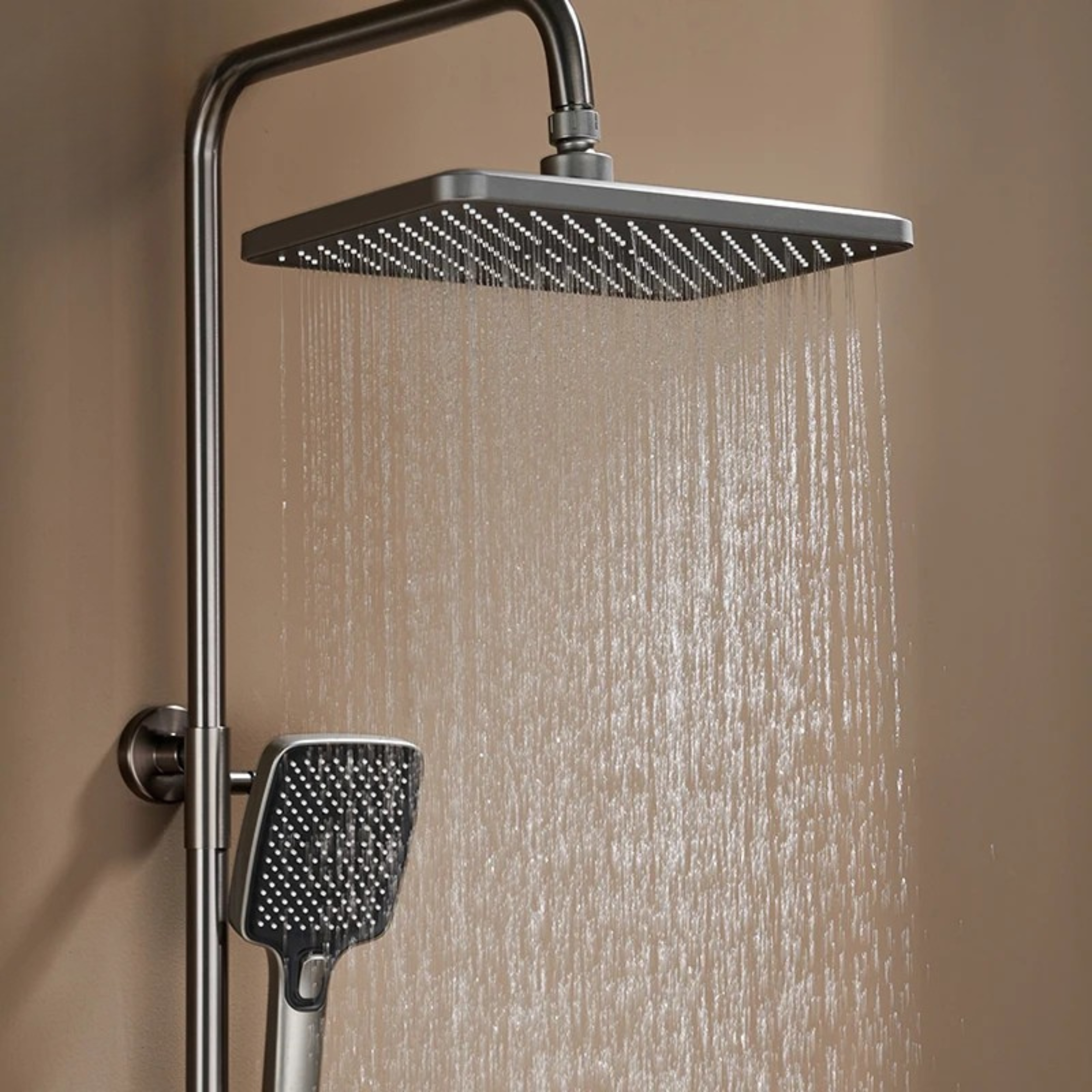 LED Digital Shower System – Modern Rainfall Mixer Faucet Set with Temperature Display | All-in-One Bathroom Shower Set