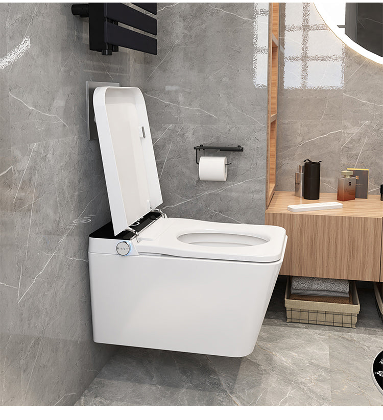MIAH|  WALL HUNG LUXURY SMART TOILET HEATED SEAT AIR DRYER SMART TOILET