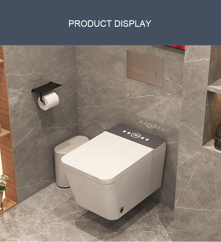 MIAH|  WALL HUNG LUXURY SMART TOILET HEATED SEAT AIR DRYER SMART TOILET