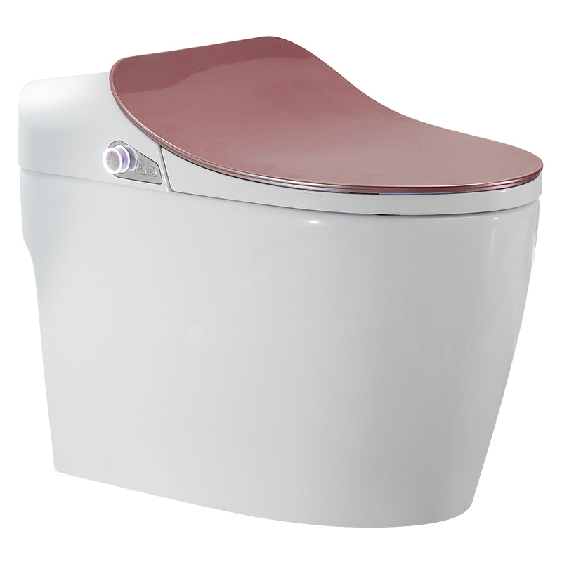 Glacier Luxury  One-Piece Smart Toilet Floor Mounted HD Screen &Remote Control Simple Fashionable Design -Red Wine