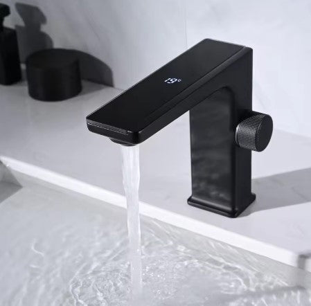 LARA| SINGLE HOLE BATHROOM  FAUCET WITH DIGITAL DISPLAY