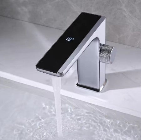 LARA| SINGLE HOLE BATHROOM  FAUCET WITH DIGITAL DISPLAY