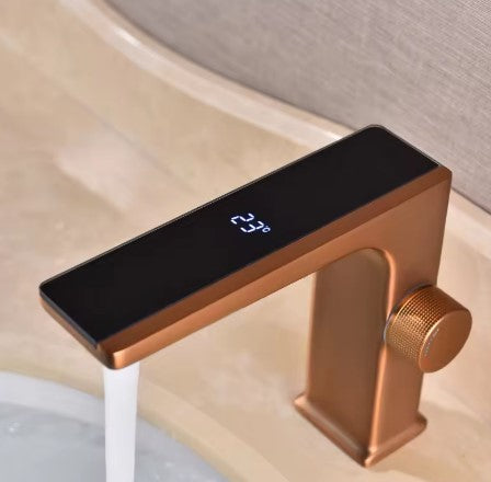LARA| SINGLE HOLE BATHROOM  FAUCET WITH DIGITAL DISPLAY