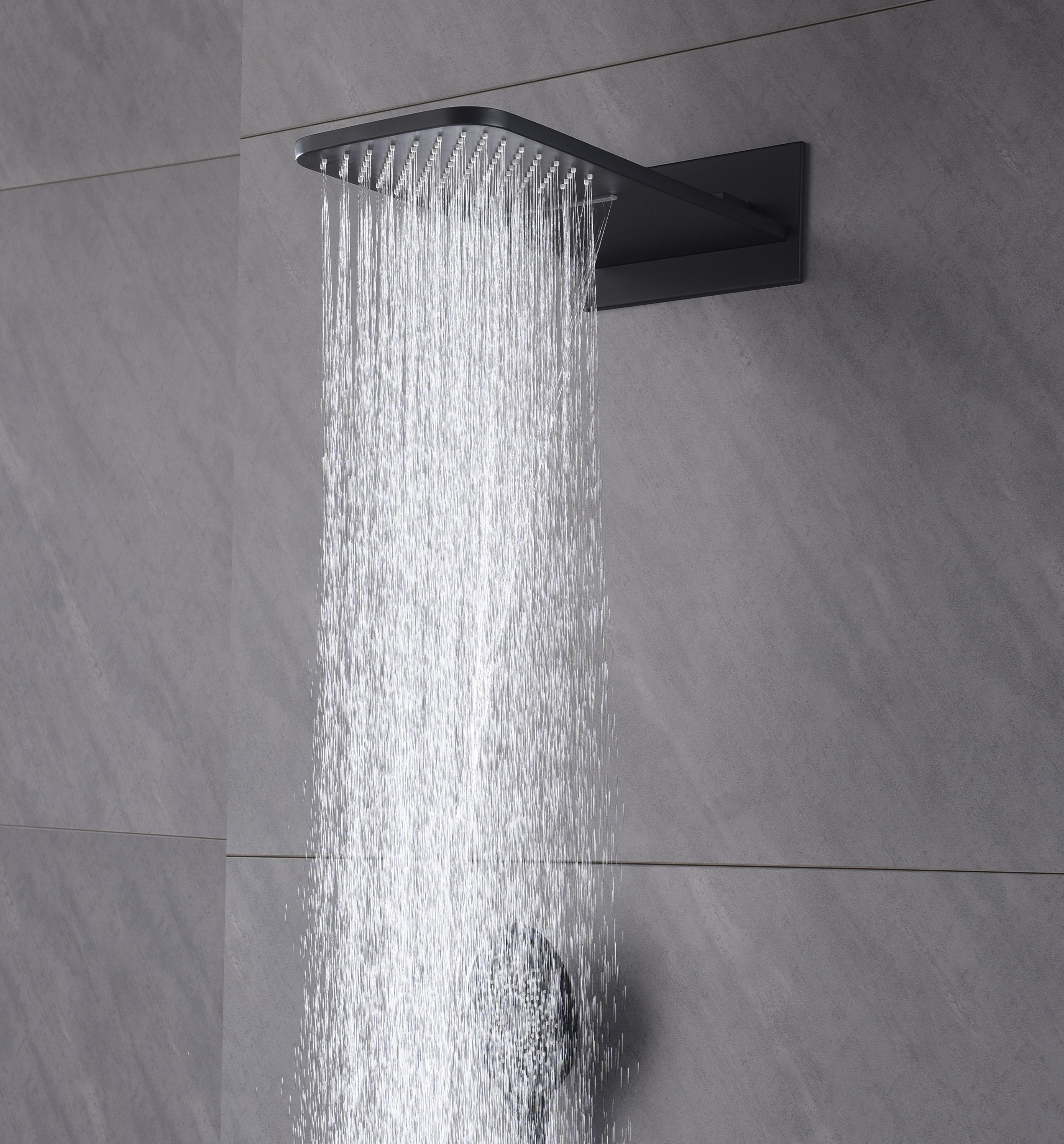 LAVU| Luxury Thermostatic Rainfall Waterfall Complete Shower Set