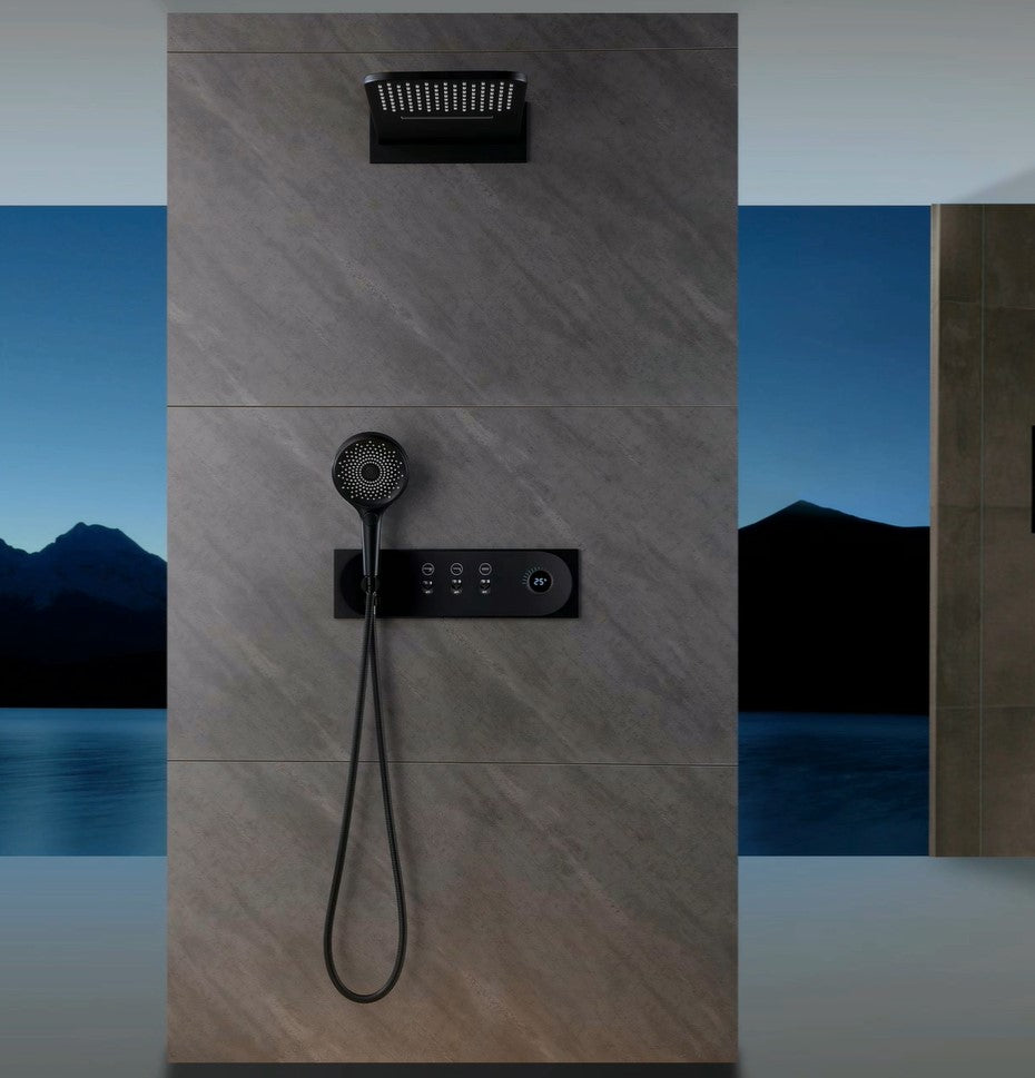LAVU| Luxury Thermostatic Rainfall Waterfall Complete Shower Set
