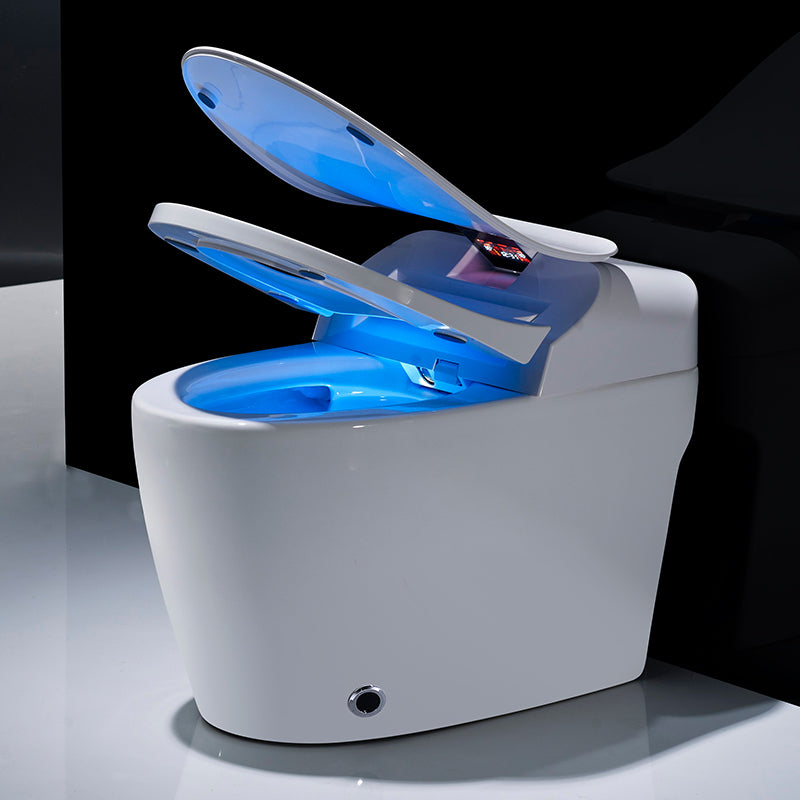 Luxury Smart Toilet One-Piece Floor Mounted HD Screen &Remote Control Simple Fashionable Design- Rosegold