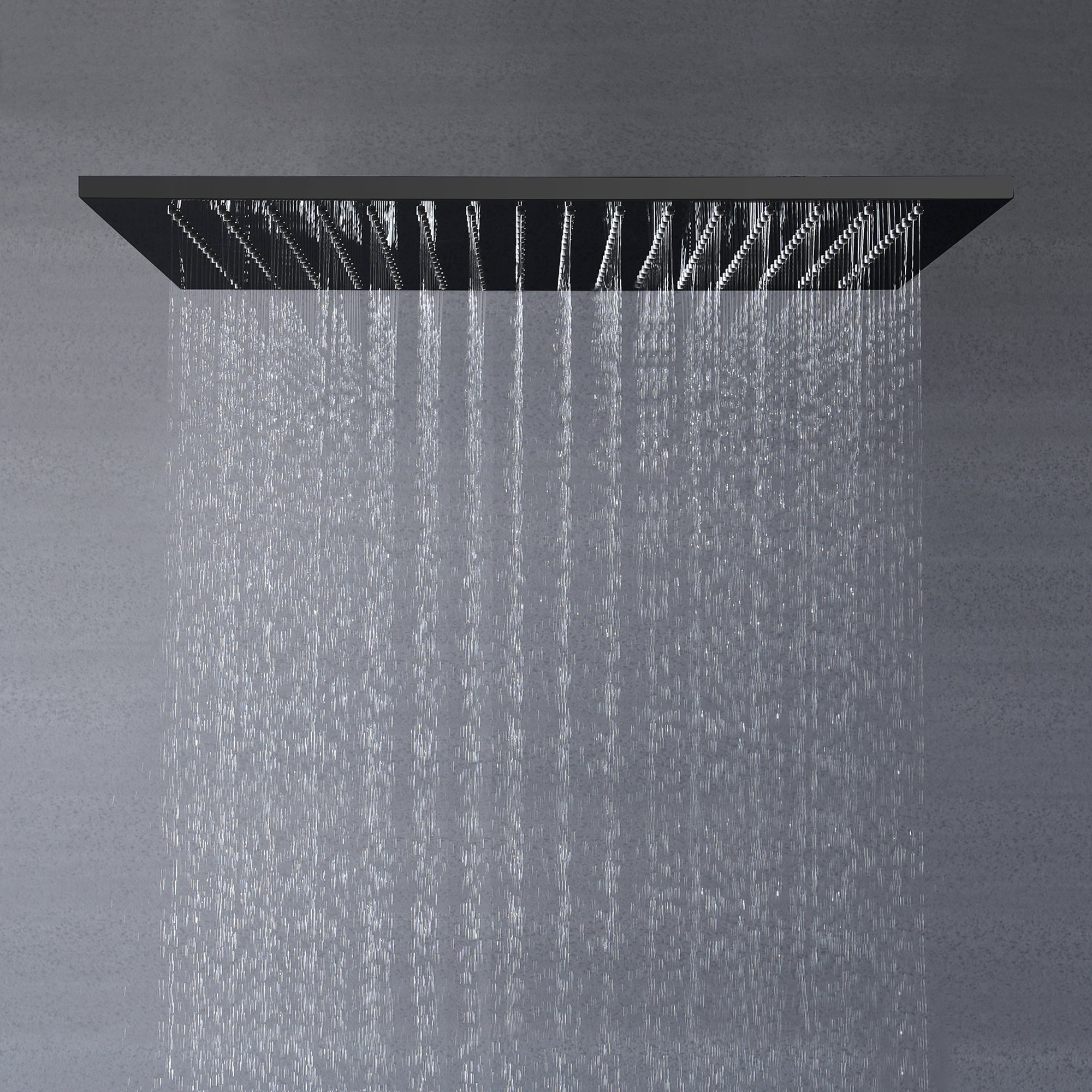 AURORA|20" CEILING MOUNT COMPLETE SHOWER SYSTEM DIGITAL DISPLAY VALVE