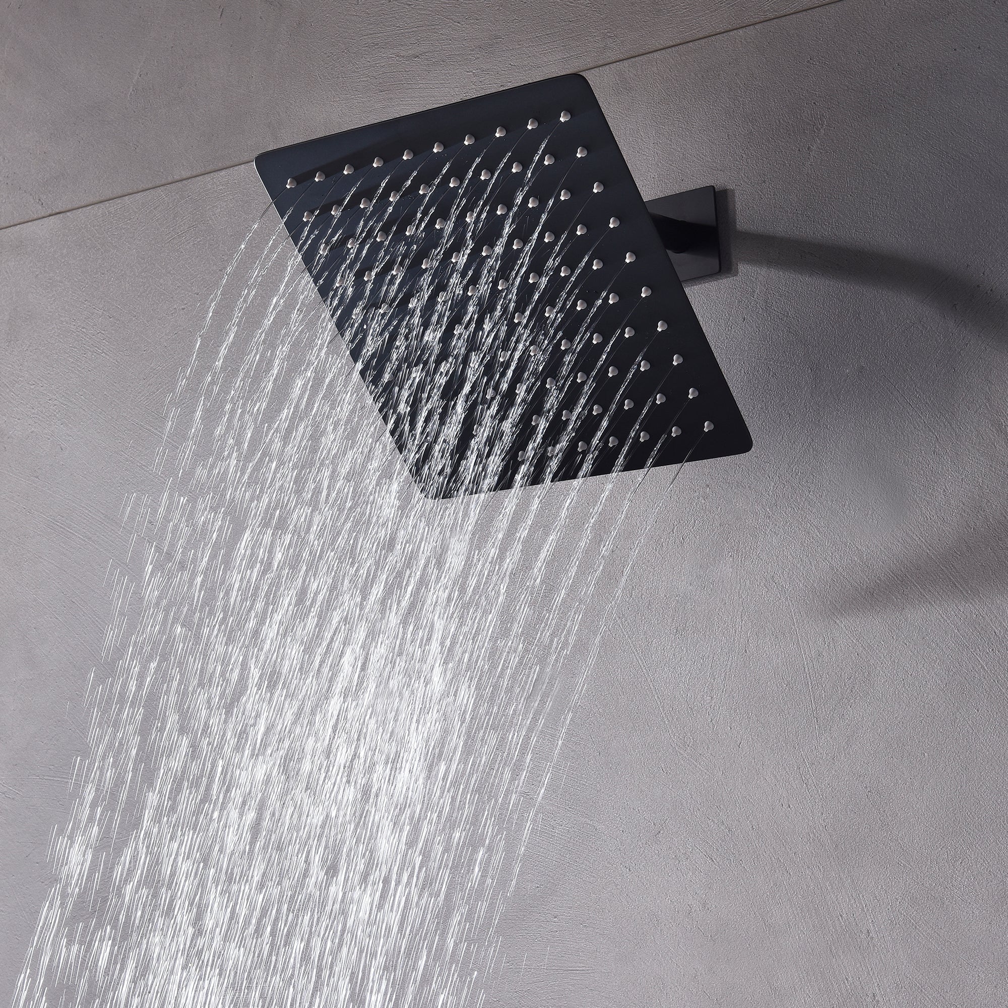 VATRENA|16" CEILING SHOWER RAINFALL WALL MOUNT SHOWER SYSTEM