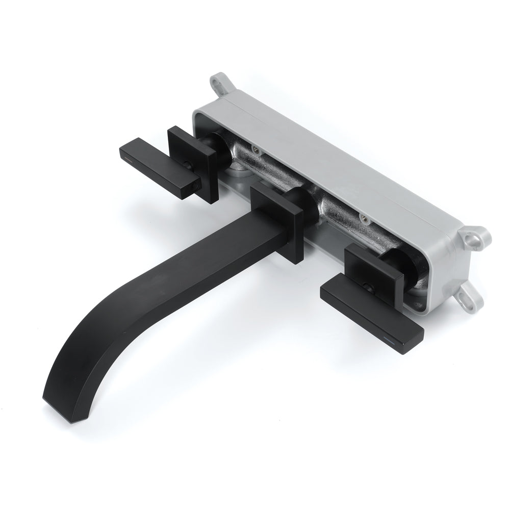 MARO| Wall Mounted Dual Handles Bathroom Sink Faucet