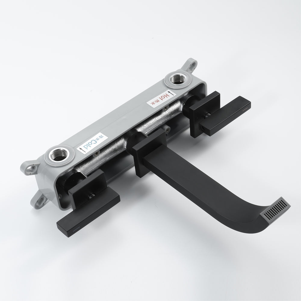 MARO| Wall Mounted Dual Handles Bathroom Sink Faucet