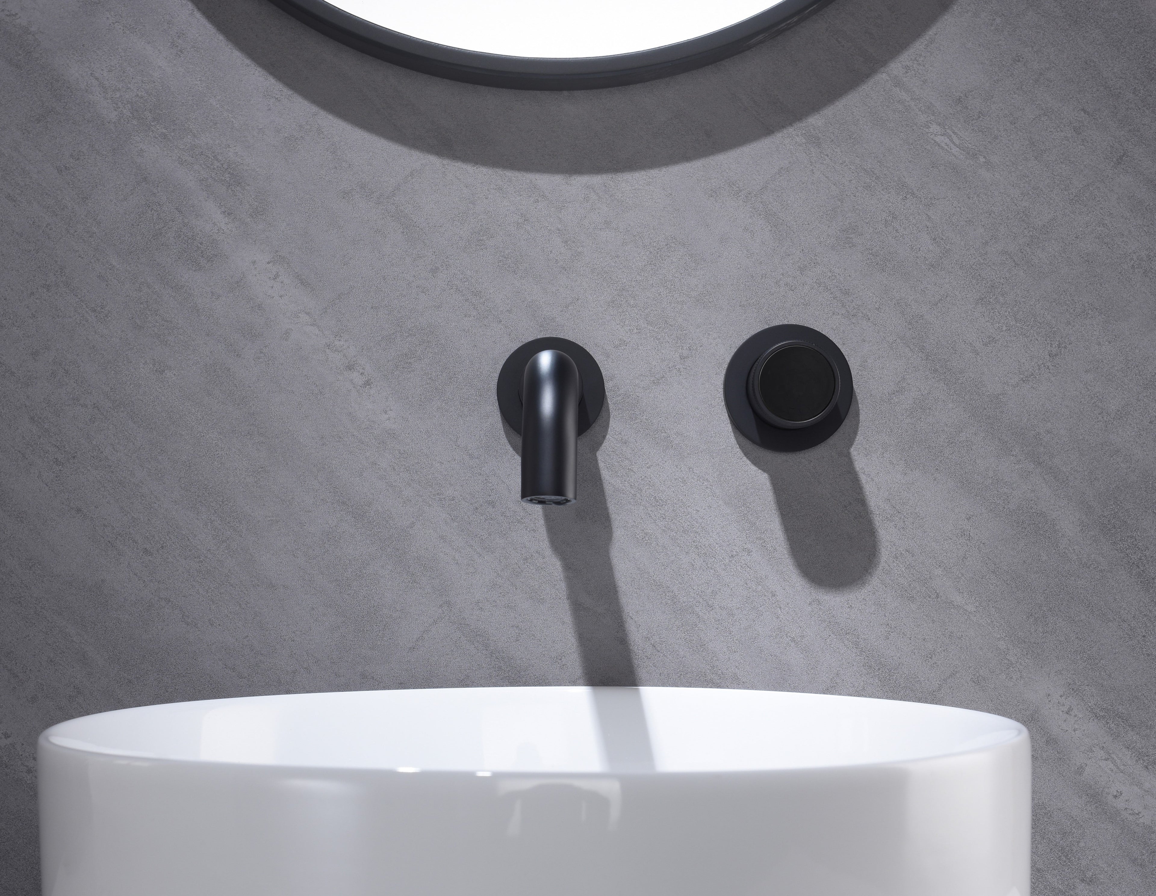 MEERA|SINGLE HANDLE WALL MOUNTED BATHROOM SINK FAUCET