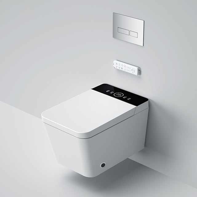 MIAH|  WALL HUNG LUXURY SMART TOILET HEATED SEAT AIR DRYER SMART TOILET