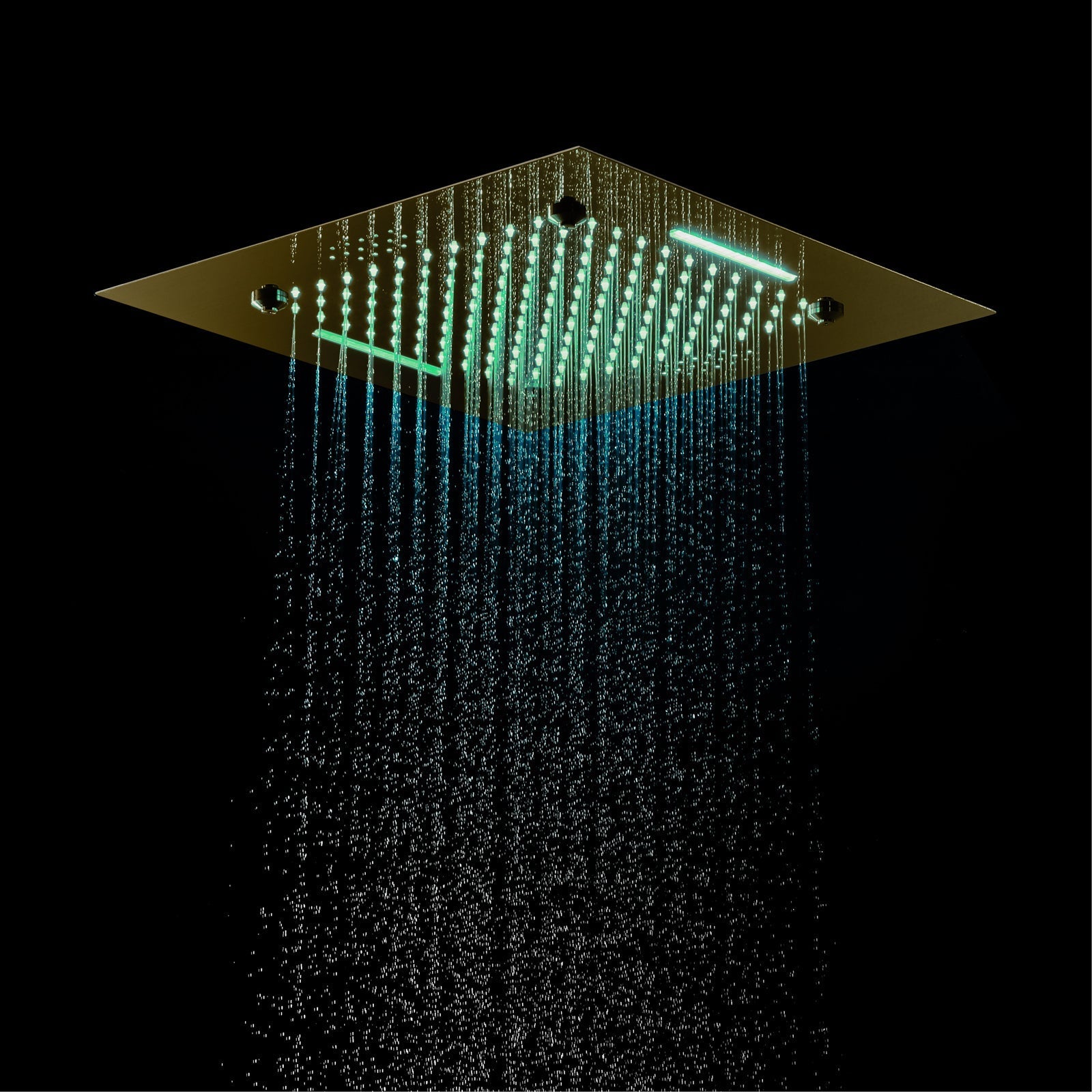 MONACO| 20" x 20" Complete Luxury LED Music shower set Rainfall , Waterfall, Mist Spray 6x Body Jets