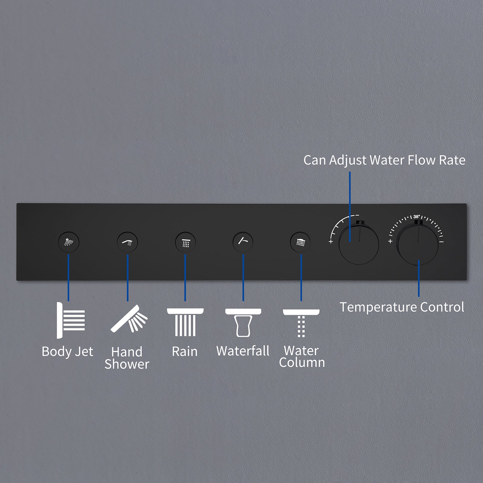 NASHVILE| 36" LUXURY COMPLETE SHOWER SYSTEM