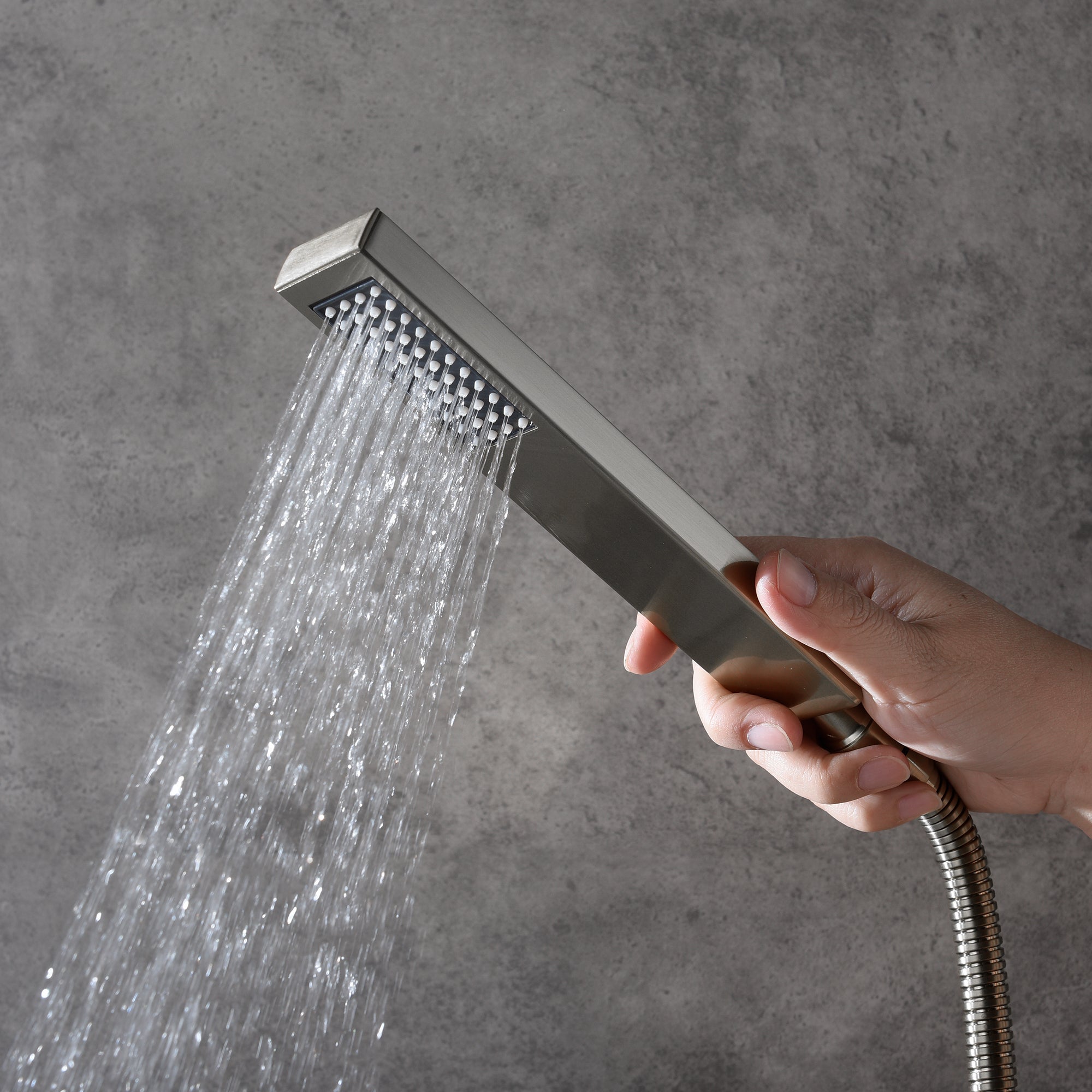 Colorado|36"X 16" In Dual Showerhead 7 Functions Complete Led Music Shower System 6 Body Jets 2x Wall Mounted Rainfall Showerhead