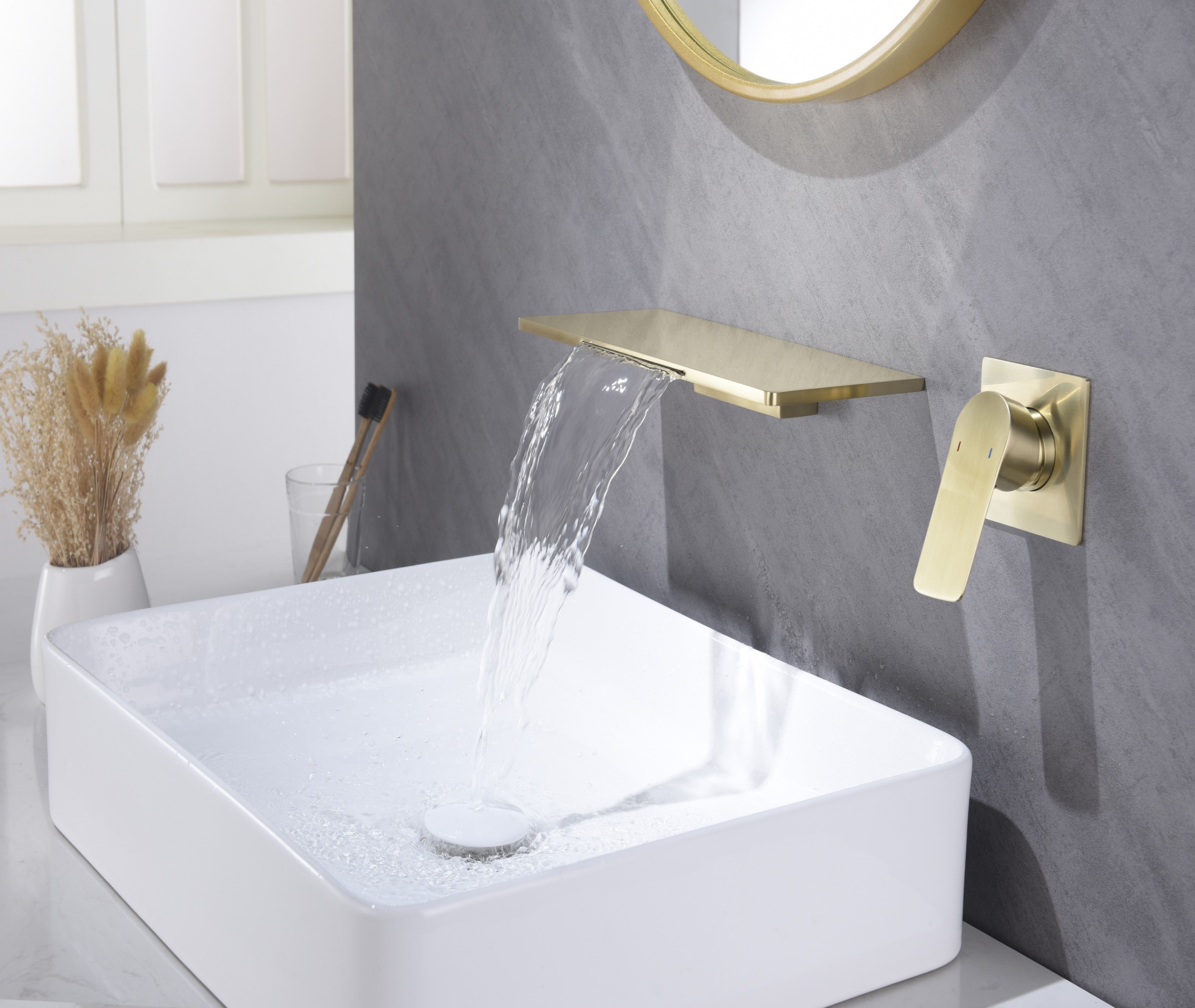 NIVEEN| SINGLE HANDLE WALL MOUNT BATHROOM FAUCET