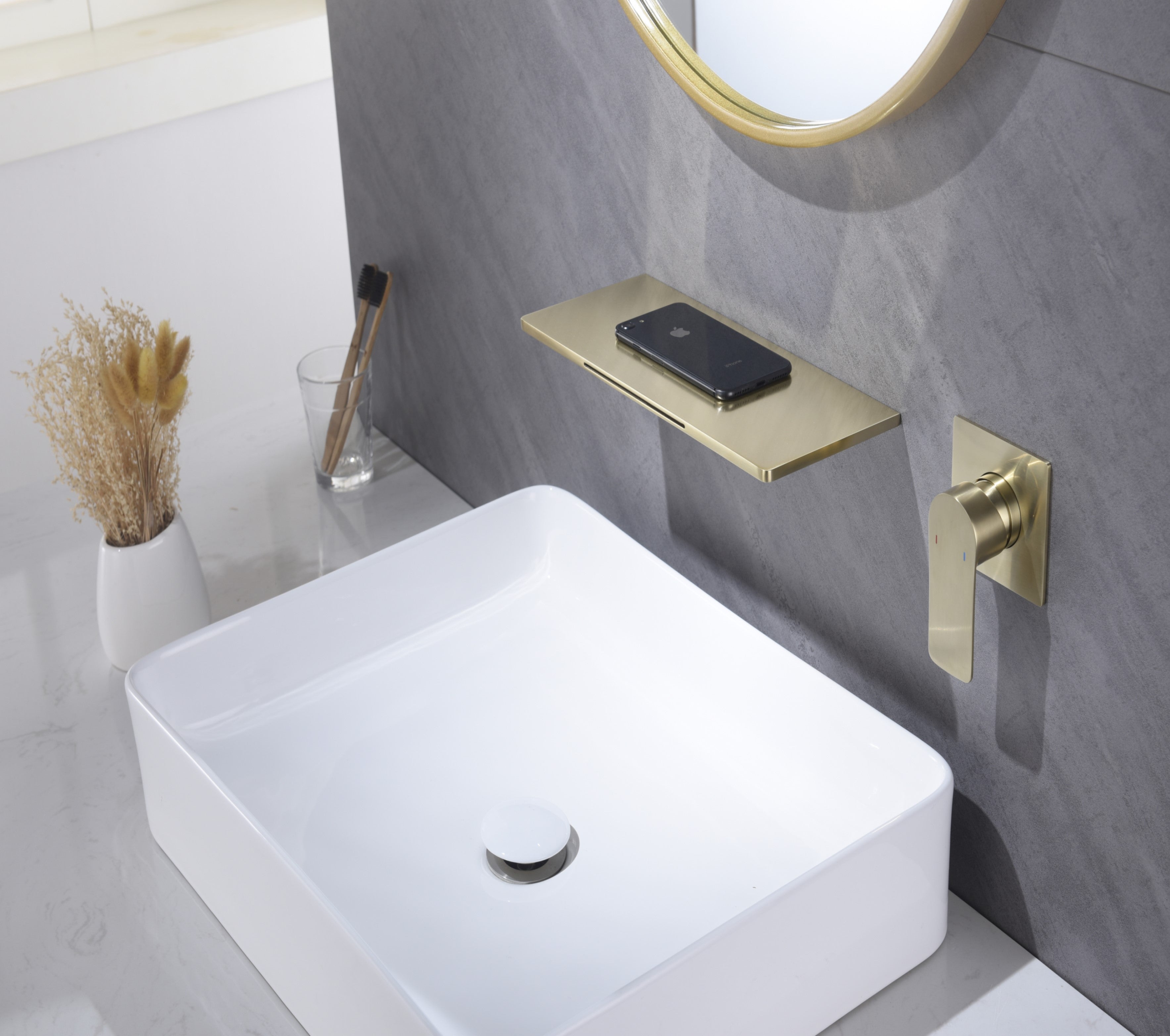 NIVEEN| SINGLE HANDLE WALL MOUNT BATHROOM FAUCET