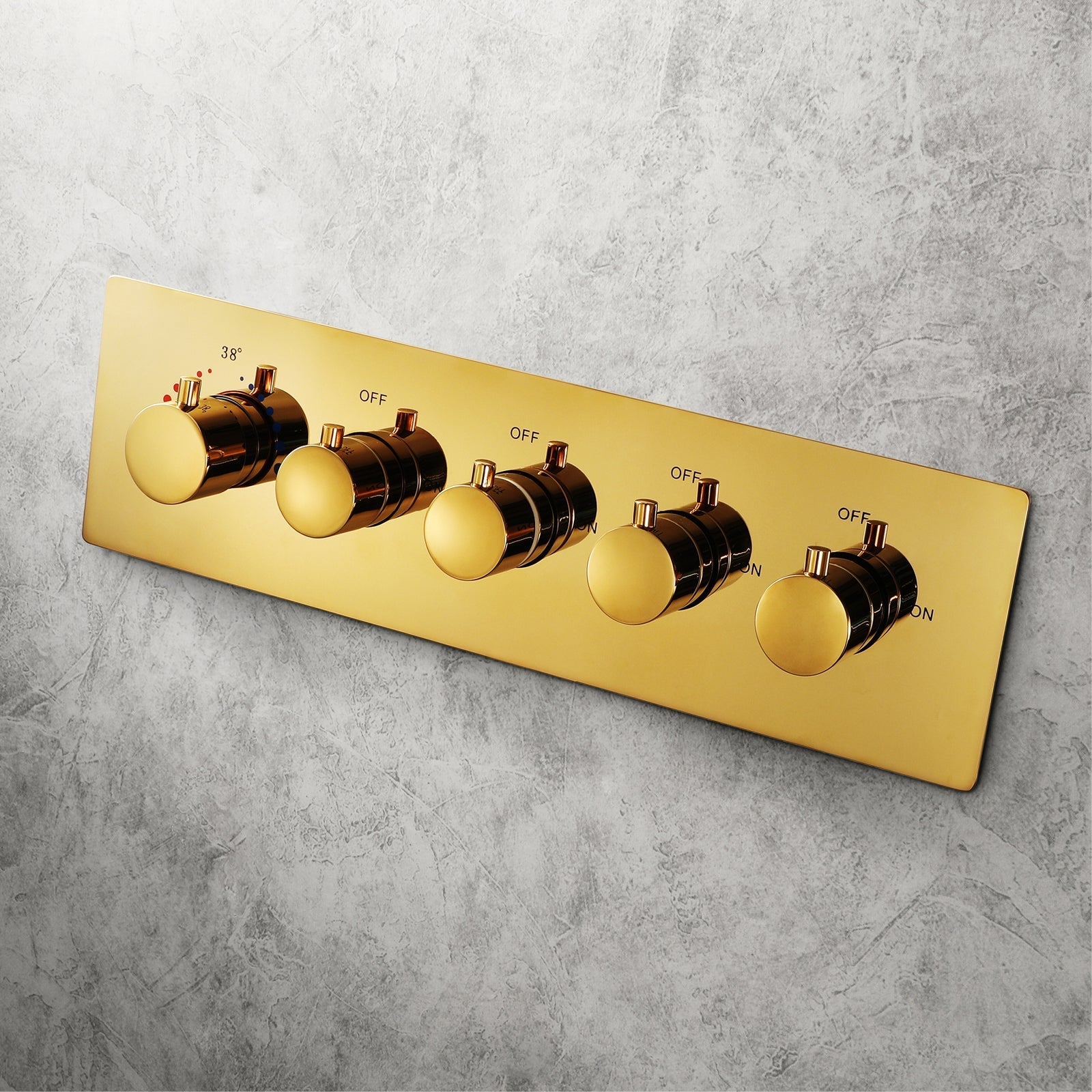 Nile Gold Complete "16x"16 Music LED Shower System Rain & Waterfall Functions