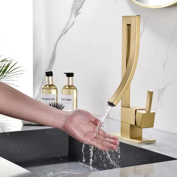 Reso | single Hole Luxury Bathroom Faucet Single Lever Hot And Cold Faucet