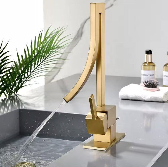 Reso | single Hole Luxury Bathroom Faucet Single Lever Hot And Cold Faucet