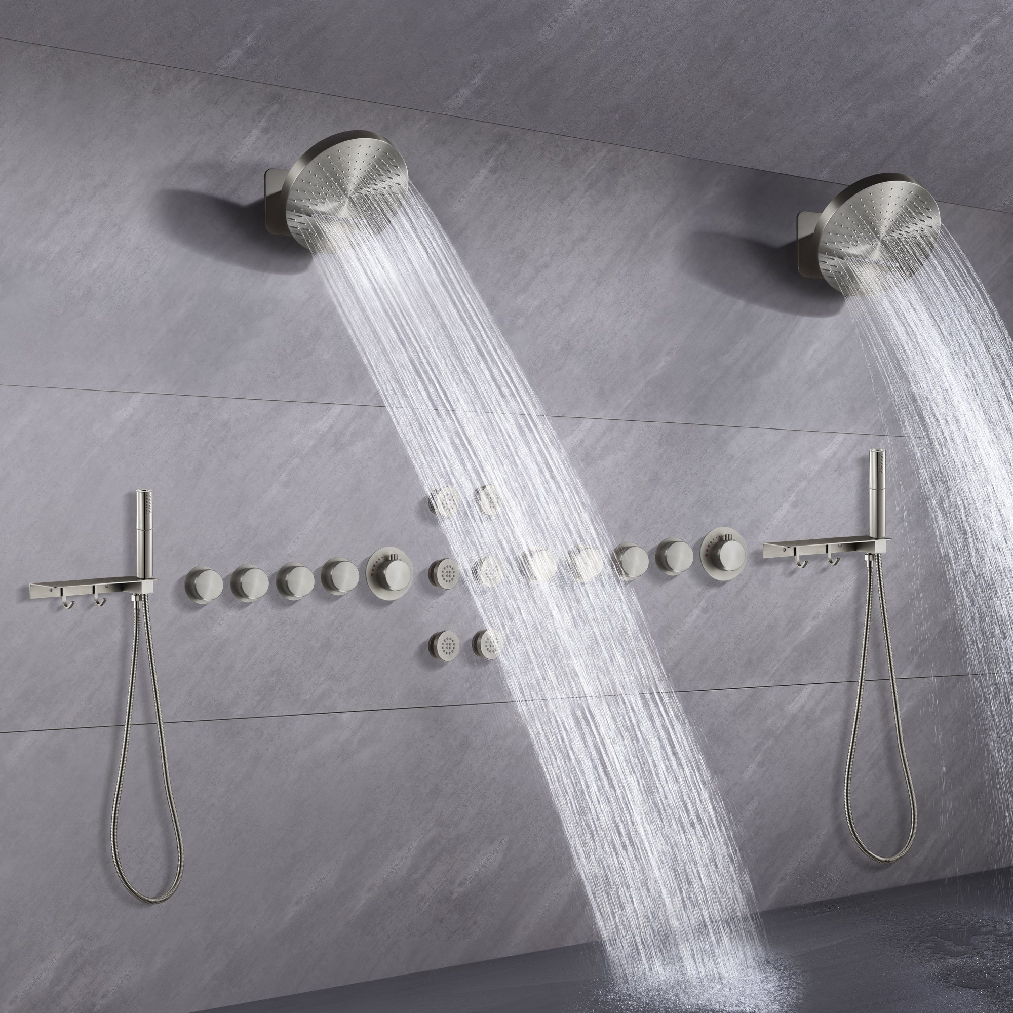 RITA|COMPLETE LUXURY WALL MOUNTED DUAL SHOWEREAHD SYSTEM