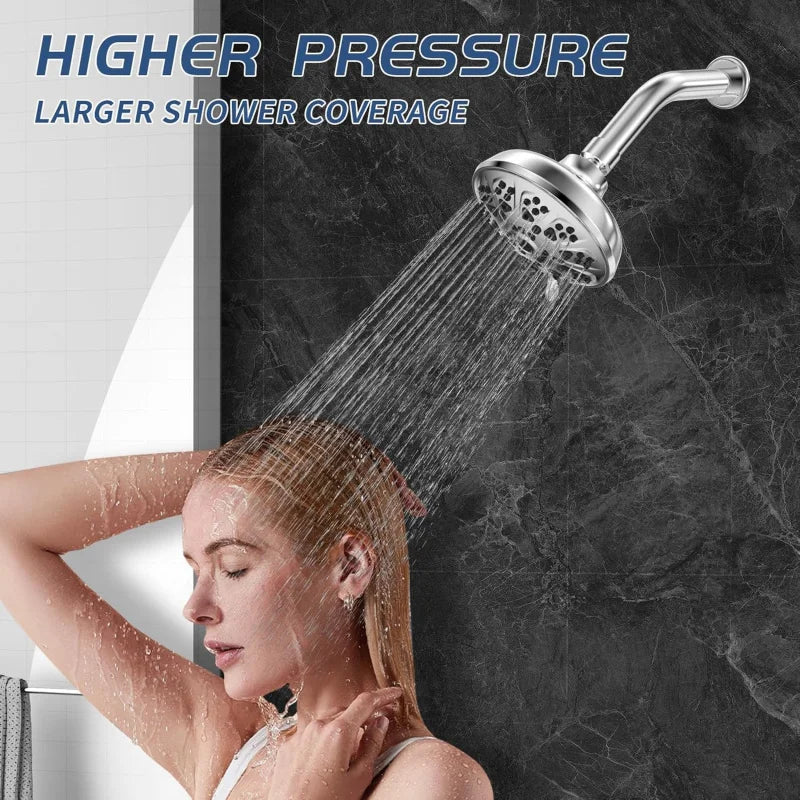10-Mode High-Pressure Rain Shower Head with Adjustable Spray Settings – Massage, Mist & Pause Functions