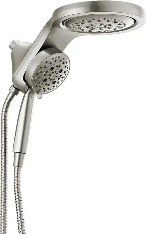 5-Setting Dual Shower Head with Handheld Spray – High-Pressure Shower System