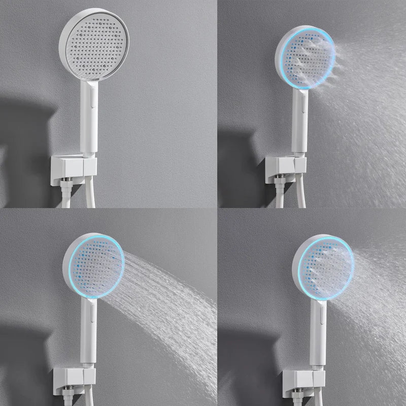 Modern High-Pressure LED Shower Head with 3 Spray Modes – Water-Saving & Easy Clean Design