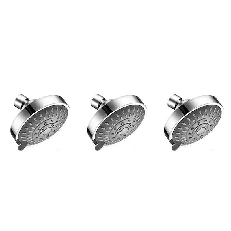 High-Pressure Chrome Rain Shower Head – Adjustable 3-Mode Wall-Mount Shower Head for Powerful Full Coverage