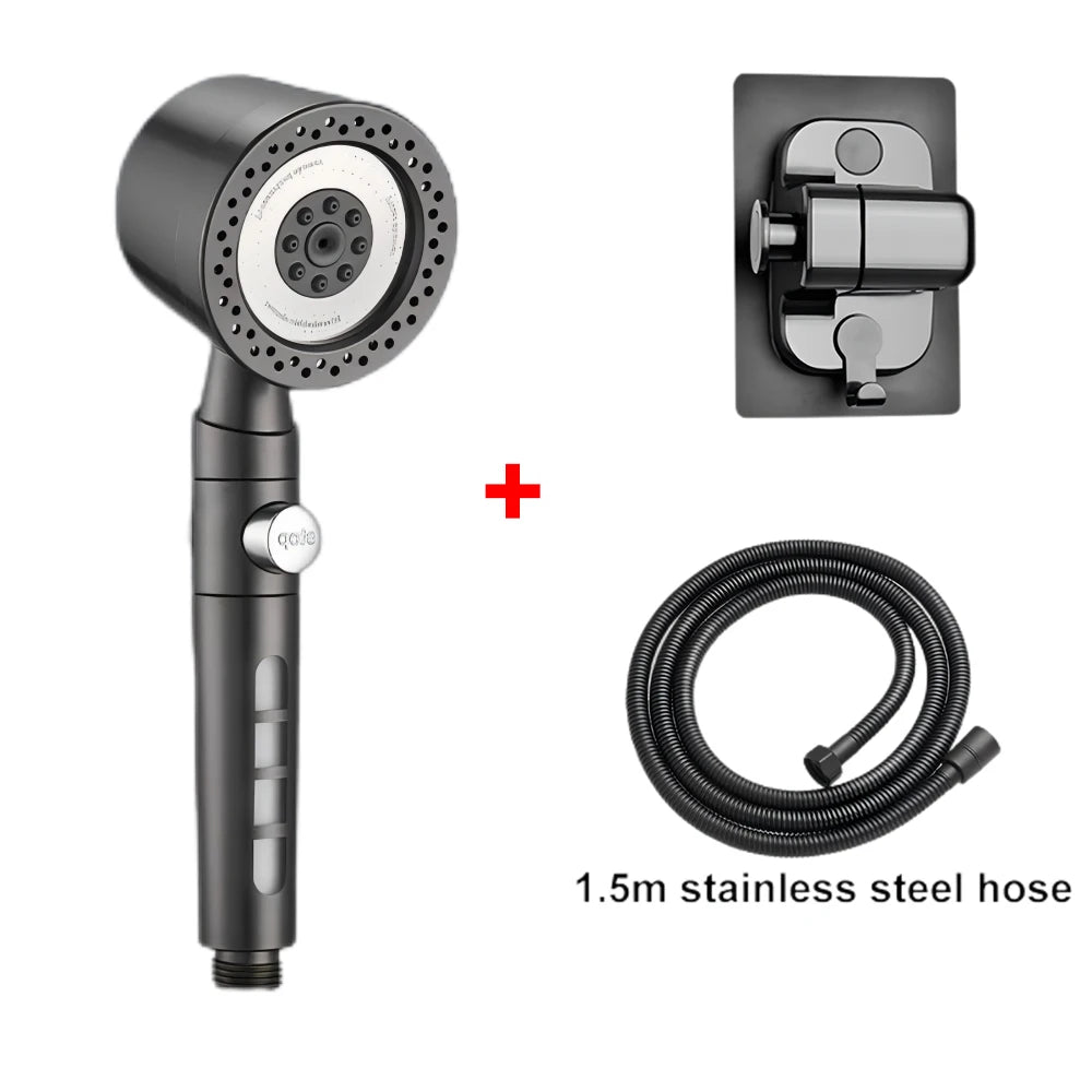 5+1 Mode High-Pressure Handheld Shower Head with Adjustable Spray Settings – Water-Saving Jet & Massage Shower Nozzle