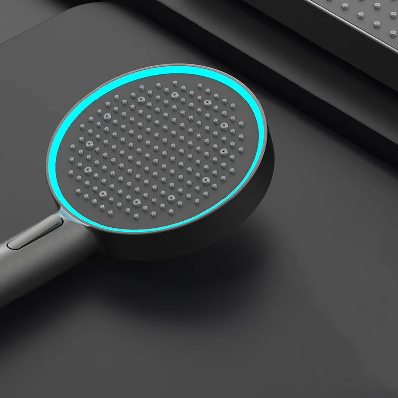 Modern High-Pressure LED Shower Head with 3 Spray Modes – Water-Saving & Easy Clean Design
