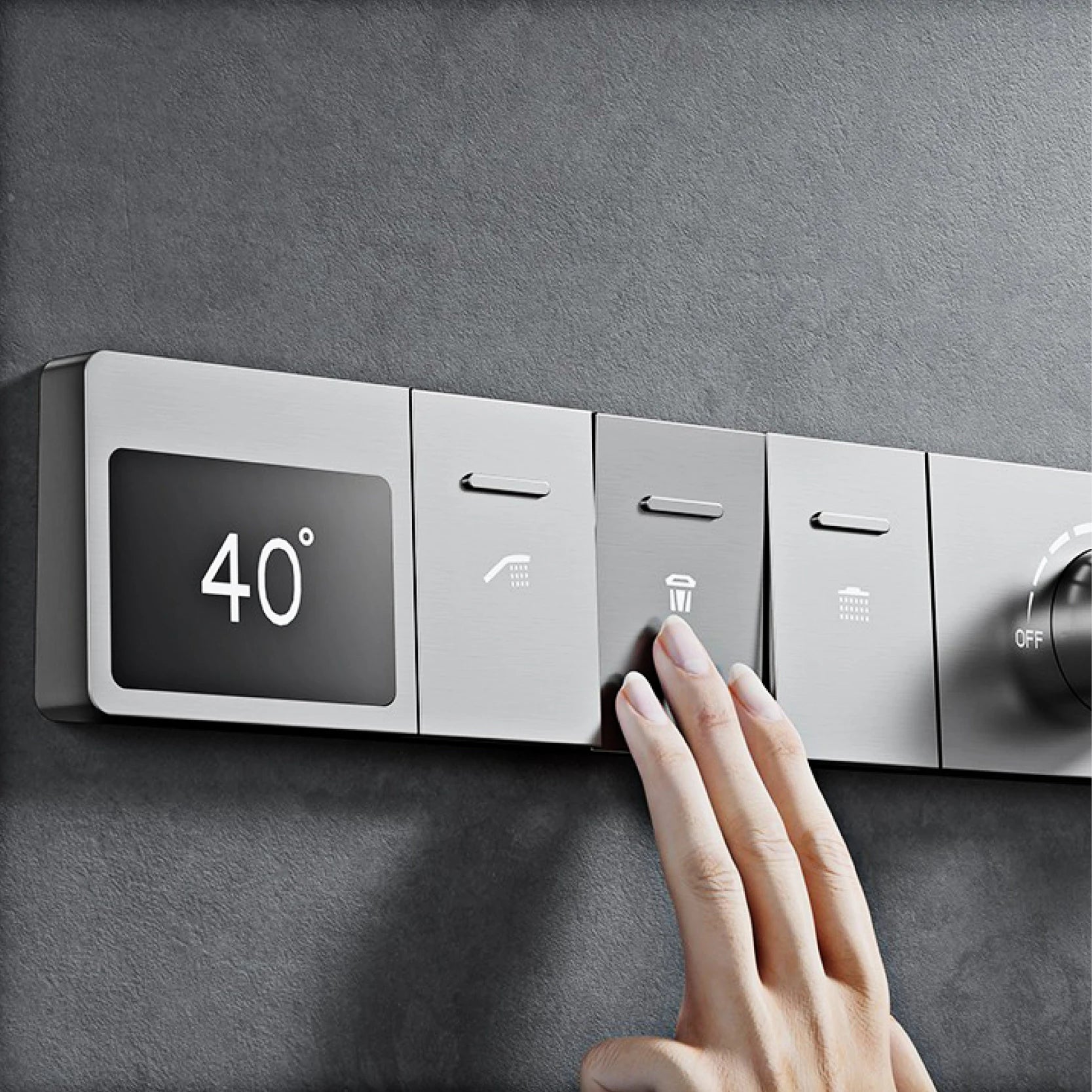 Luxury Digital Thermostatic Rainfall Shower System with Handheld Sprayer & Waterfall Mode – Modern Wall-Mounted Shower Set