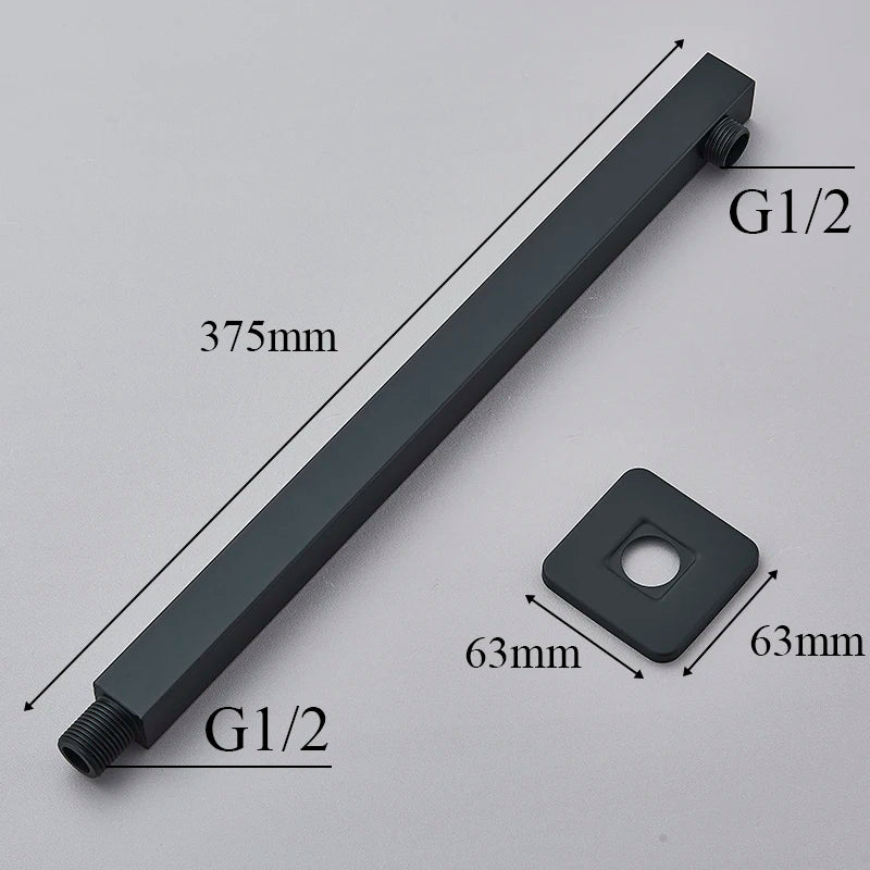 Ultra-Thin Rainfall Shower Head – Water Saving Stainless Steel 8/10/12 Inch with Wall Mount Arm