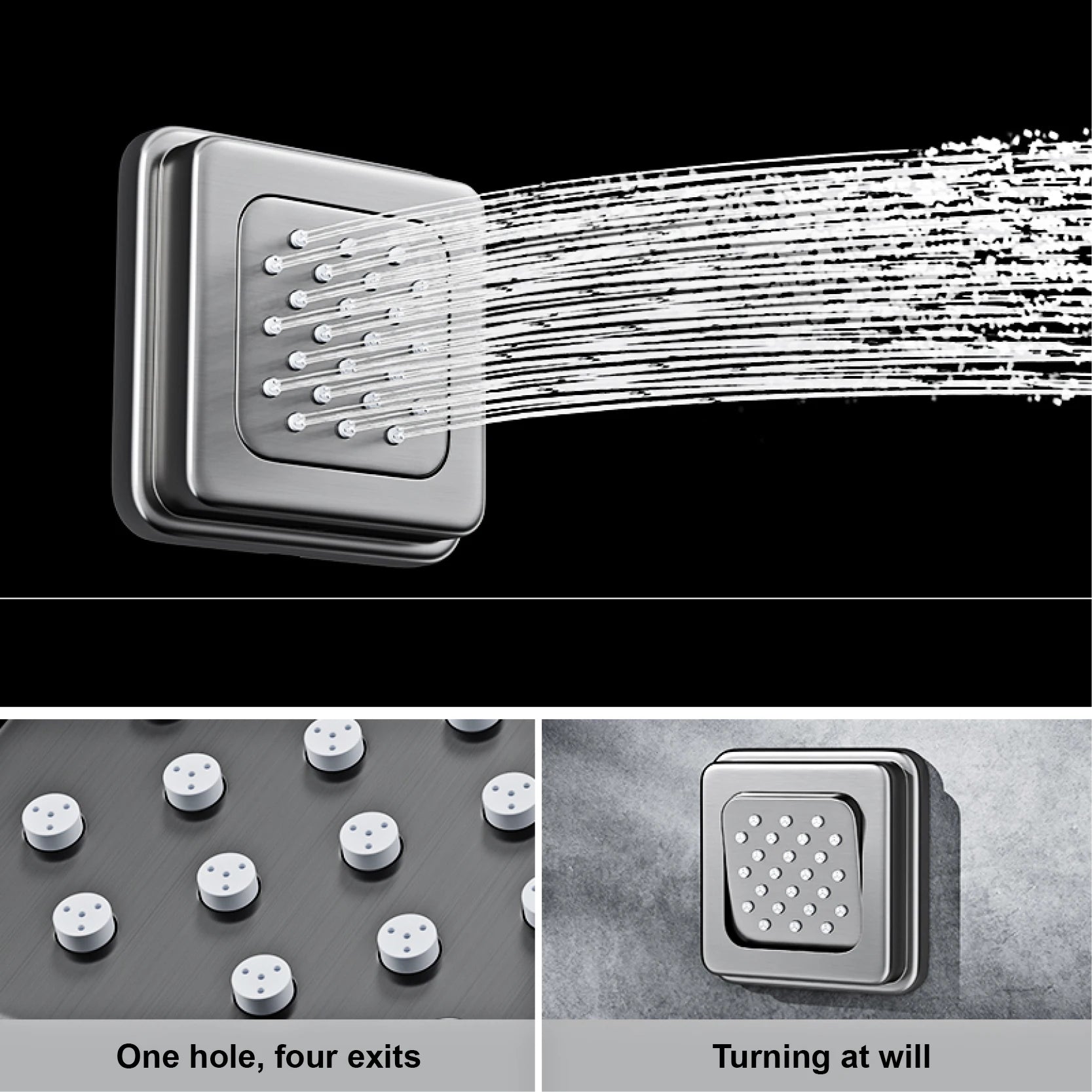 Luxury Smart Digital Rainfall Shower System with Body Jets & Handheld Sprayer – Thermostatic Multi-Function Spa Shower Set